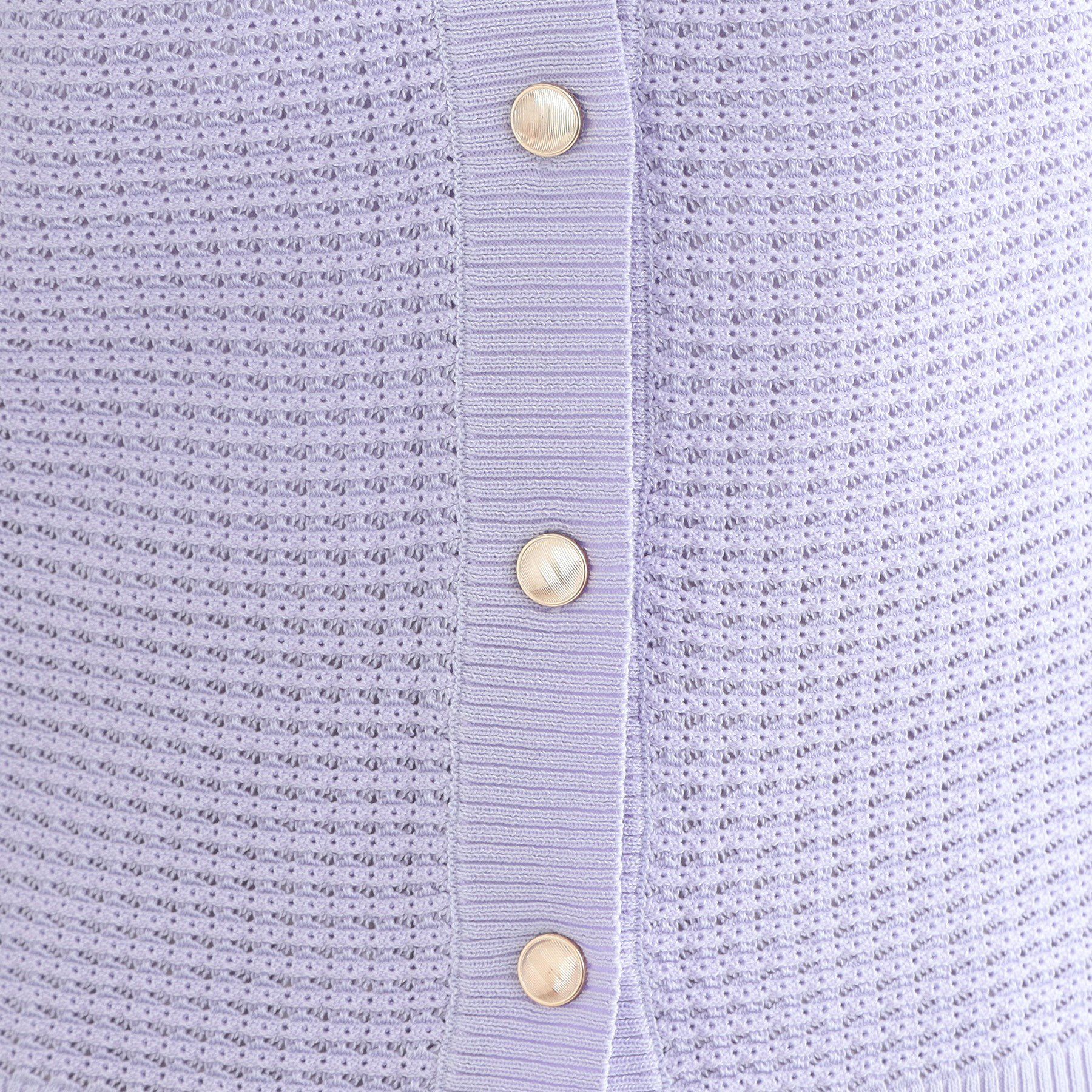 SHOO･LA･RUE「【S-LL】大人フェミニンな着こなしに 透かし編みニットカーディガン」|カーディガン|