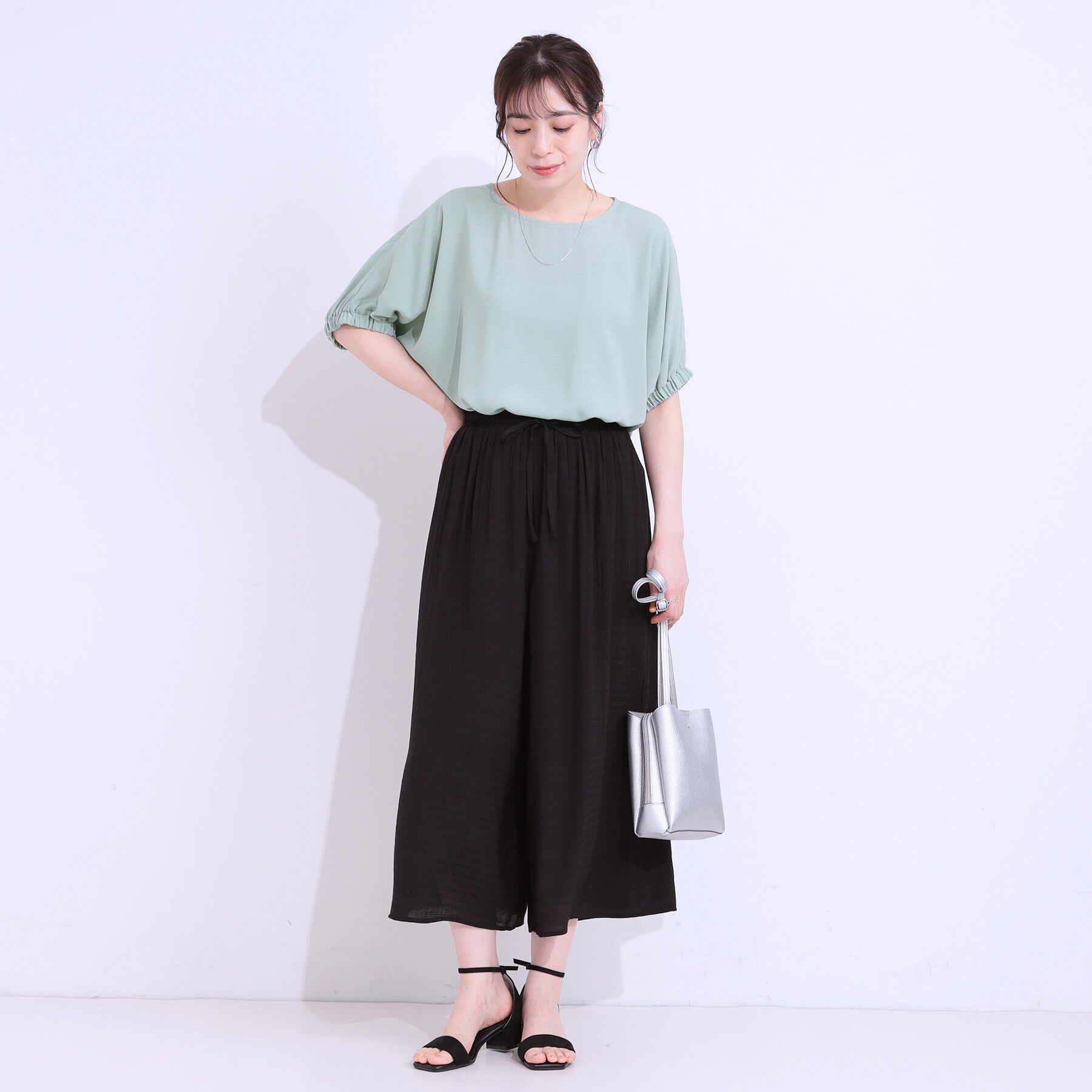 SHOO･LA･RUE「さらさらドビーイージーガウチョパンツ」|その他|