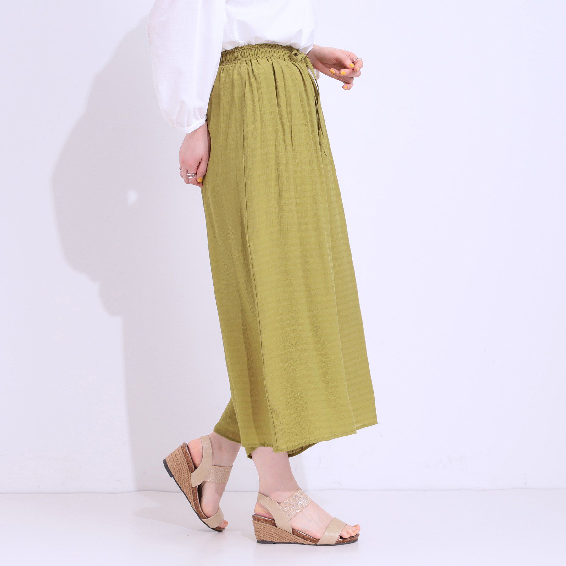 SHOO･LA･RUE「さらさらドビーイージーガウチョパンツ」|その他|