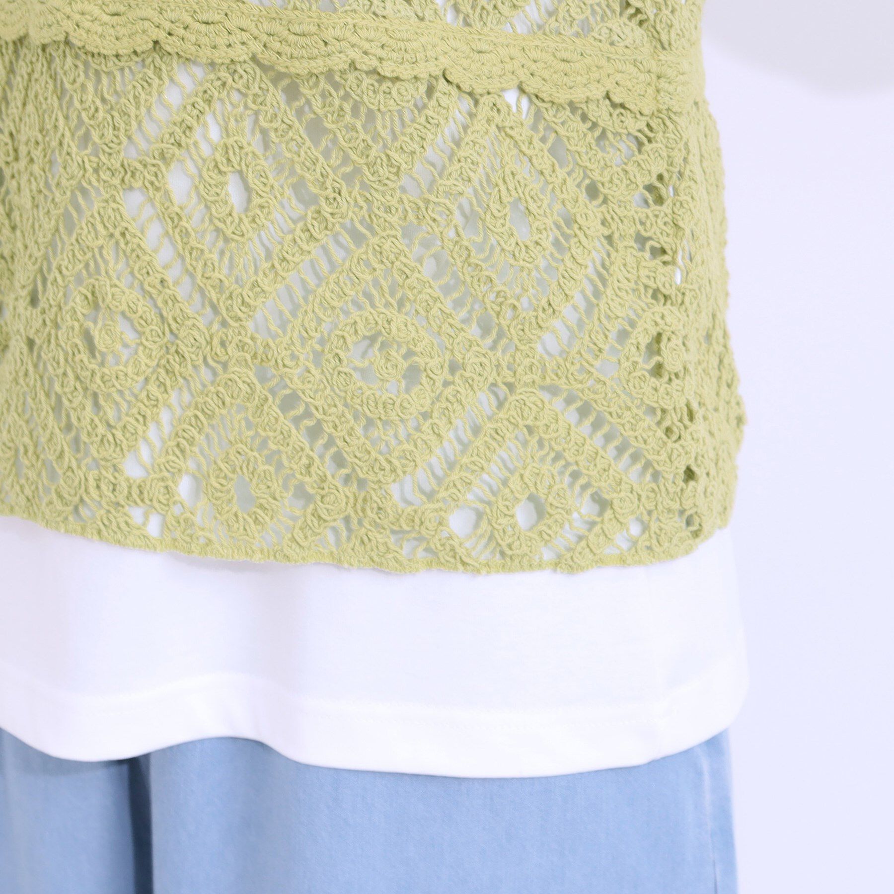 SHOO･LA･RUE「【S-LL/2点セット】大人カジュアルに レースビスチェ+プリントTシャツ」|その他|