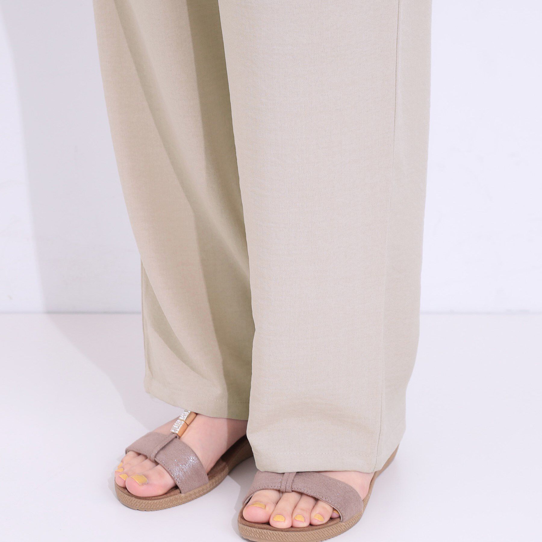 SHOO･LA･RUE「【洗える/S-LL】麻調ビンテージストレート」|その他|