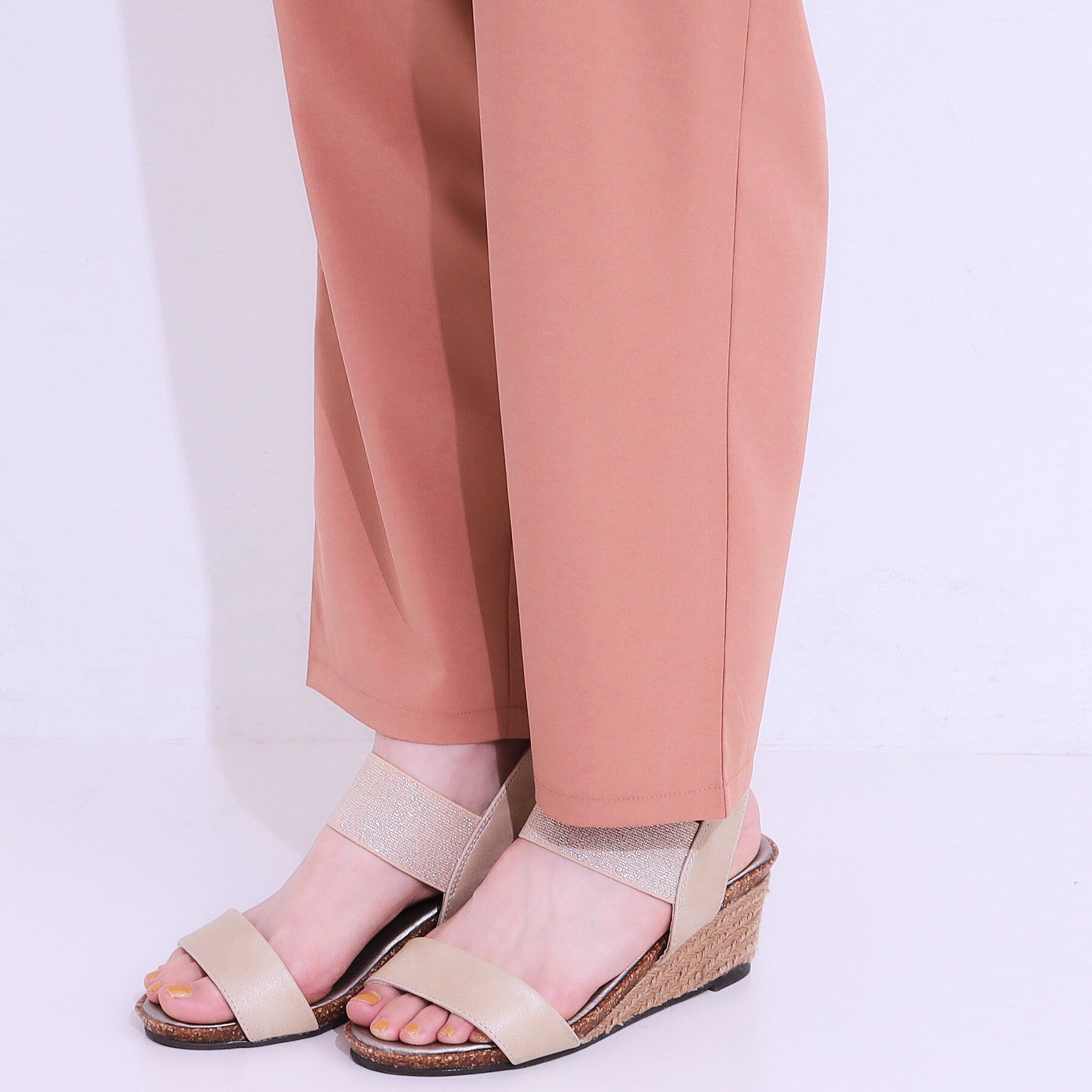 SHOO･LA･RUE「【SS-3L/ひんやり/吸水速乾/UV】軽量でさらりと穿ける テーパードパンツ」|その他|