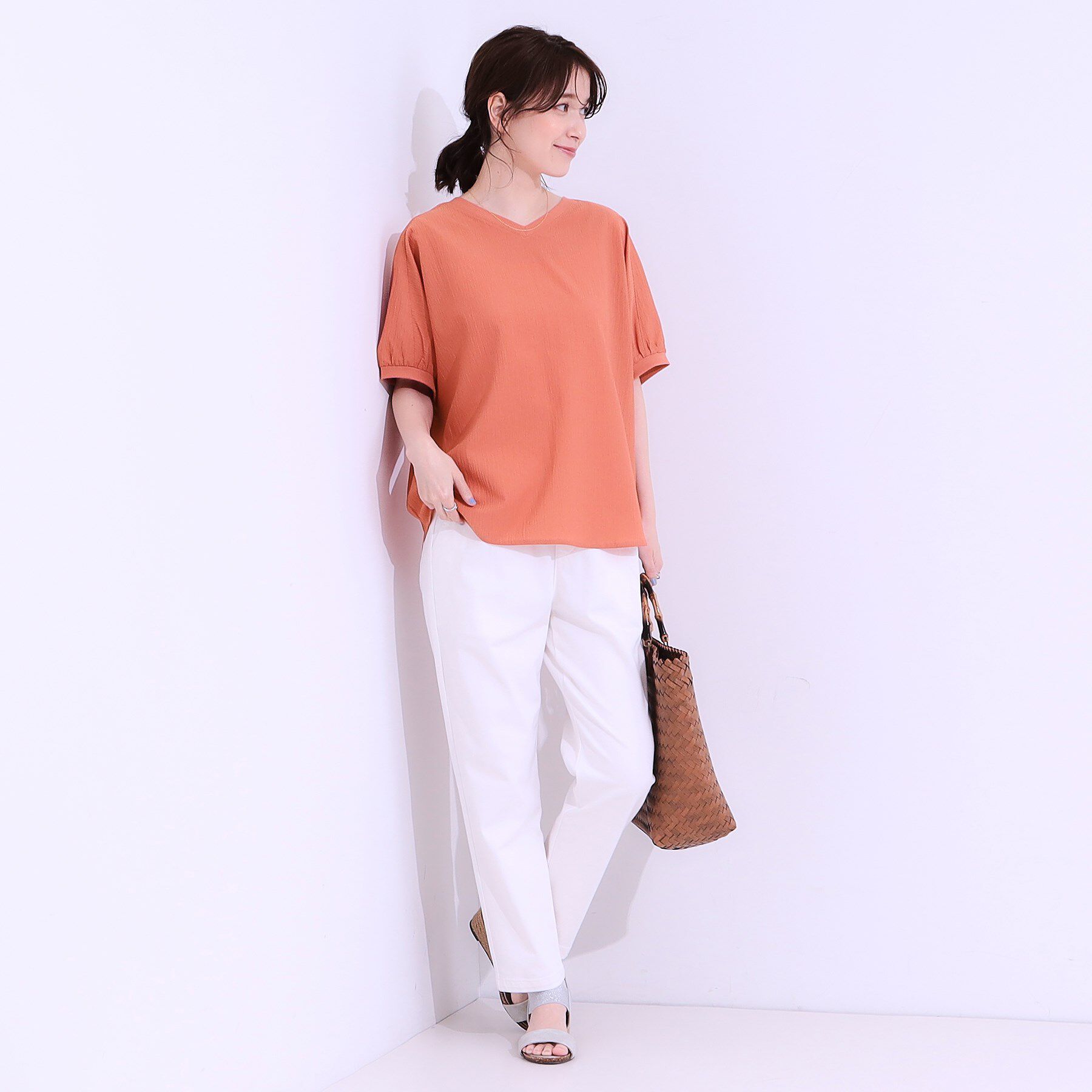 SHOO･LA･RUE「【洗える/前後2WAY】涼しく軽やかな アソートドルマンブラウス」|シャツ・ブラウス|