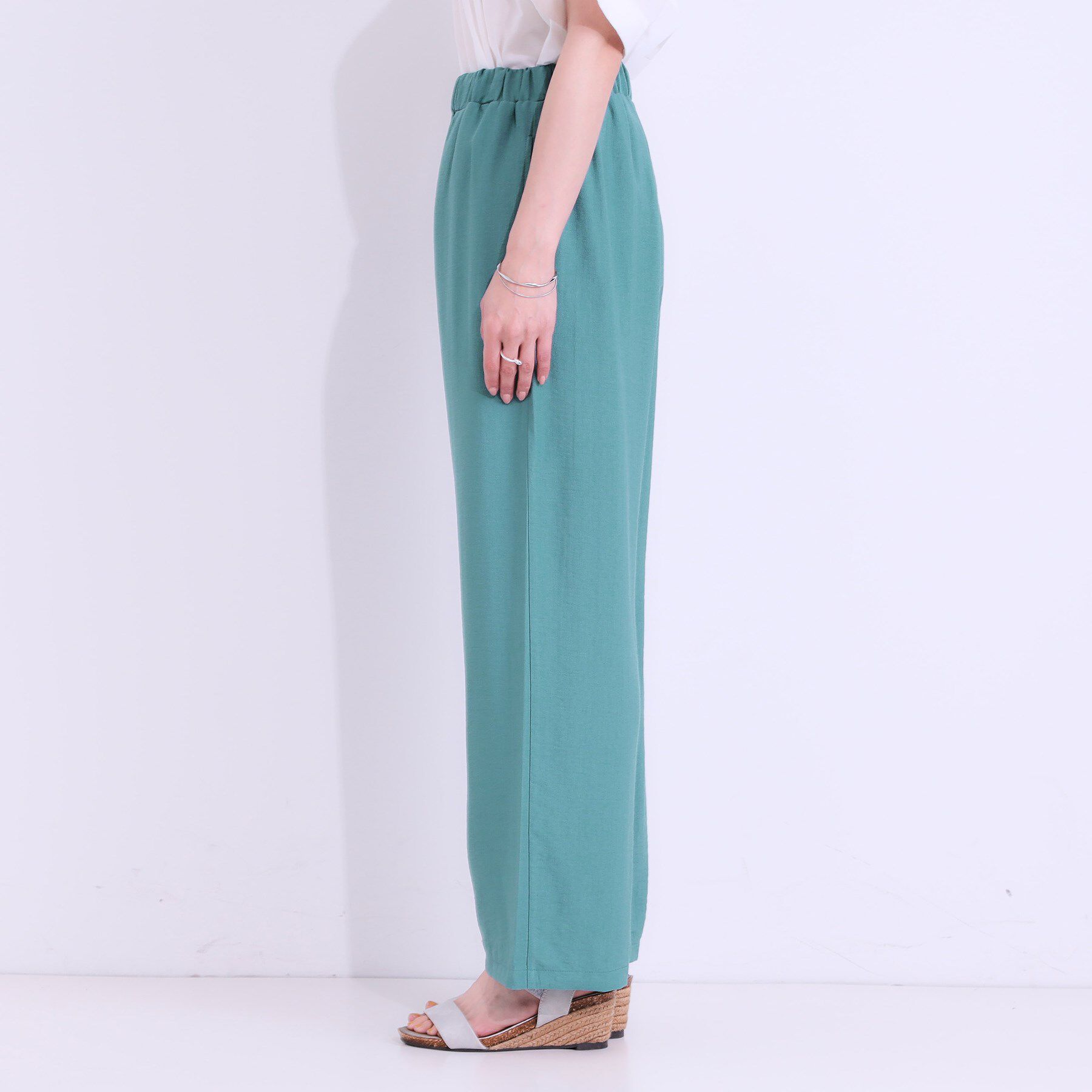 SHOO･LA･RUE「【S-LL/ひんやり】楽してきれい見え ドビースラブ ストレートパンツ」|その他|