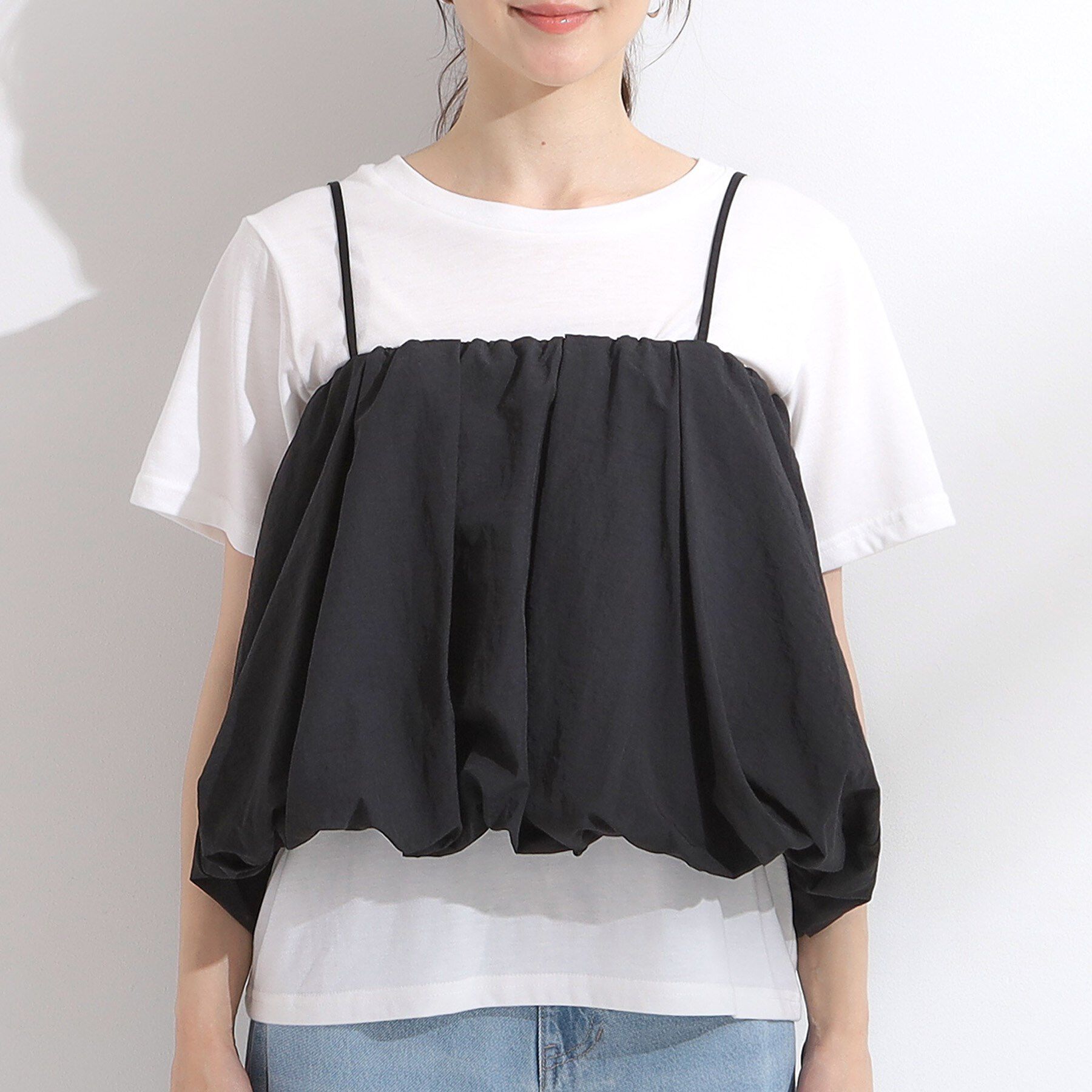 SHOO･LA･RUE「【S-LL/2点セット】バルーンキャミ+Tシャツセット」|その他|