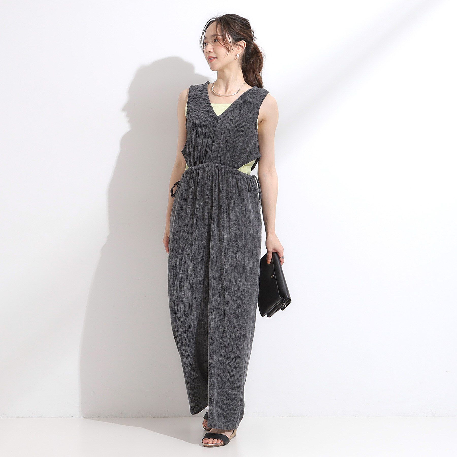 SHOO･LA･RUE「【S-LL/前後2WAY】ノースリーブオールインワン」|オールインワン|