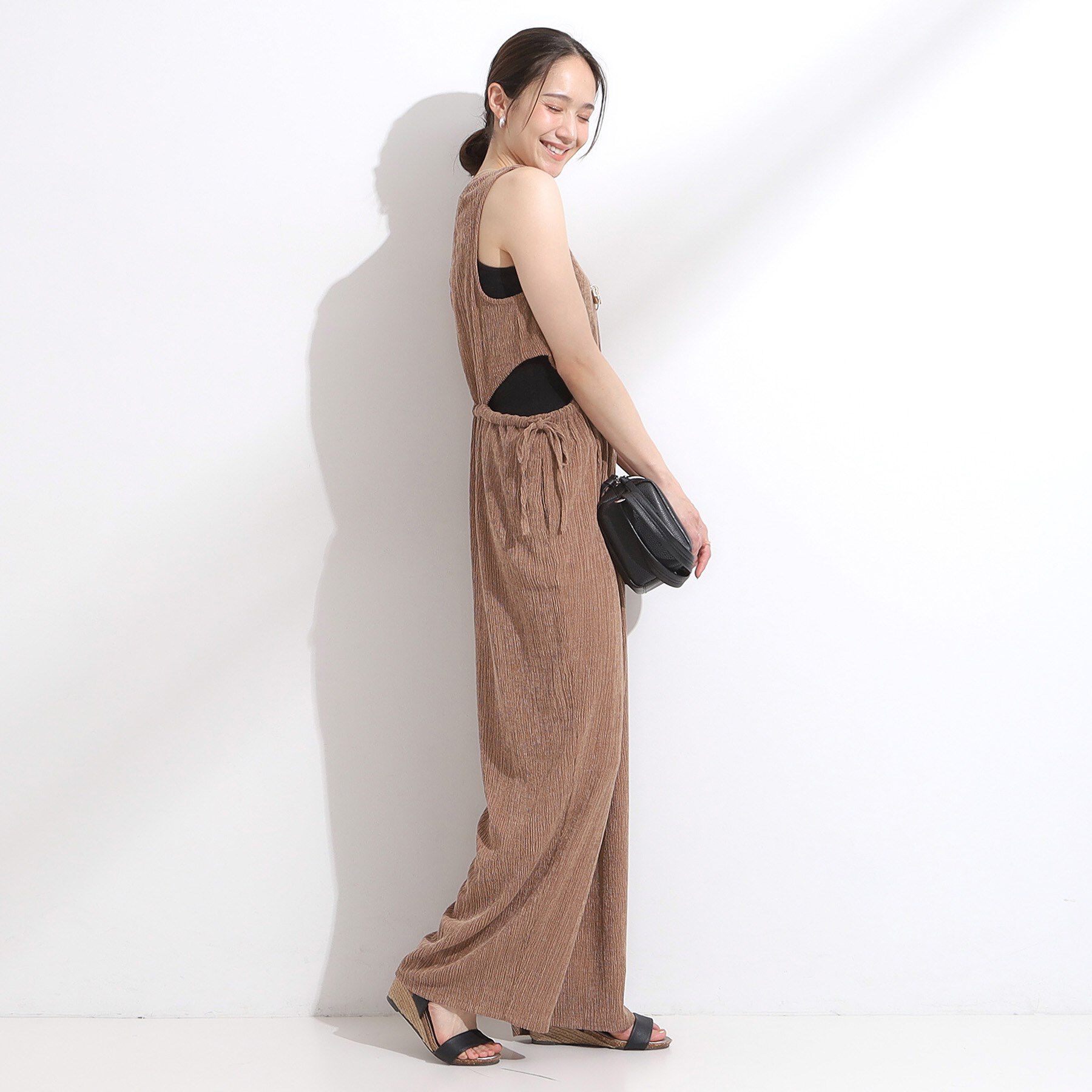 SHOO･LA･RUE「【S-LL/前後2WAY】ノースリーブオールインワン」|オールインワン|