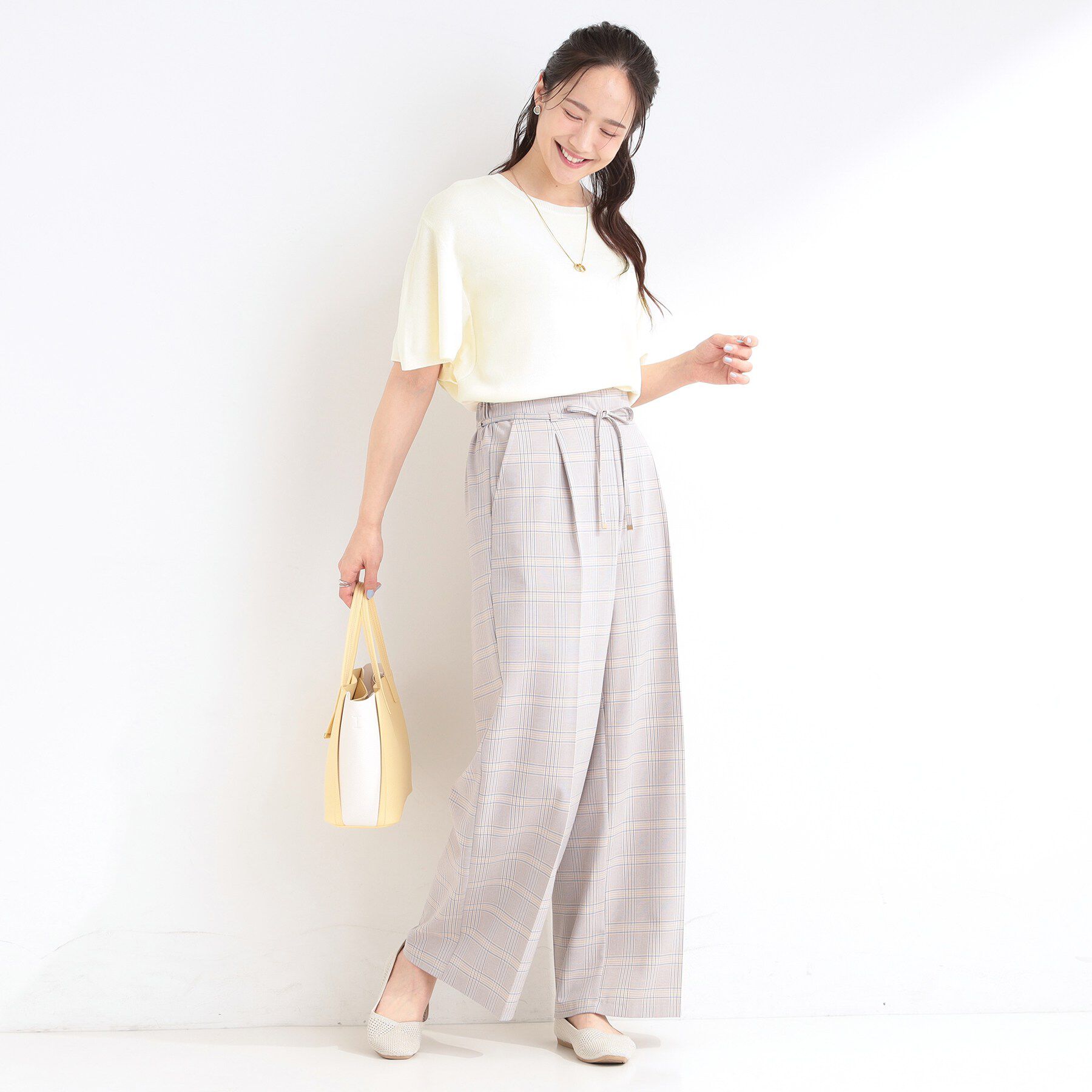 SHOO･LA･RUE「【S-LL】二の腕はカバーして魅せる フレアスリーブニット」|ニット・セーター|