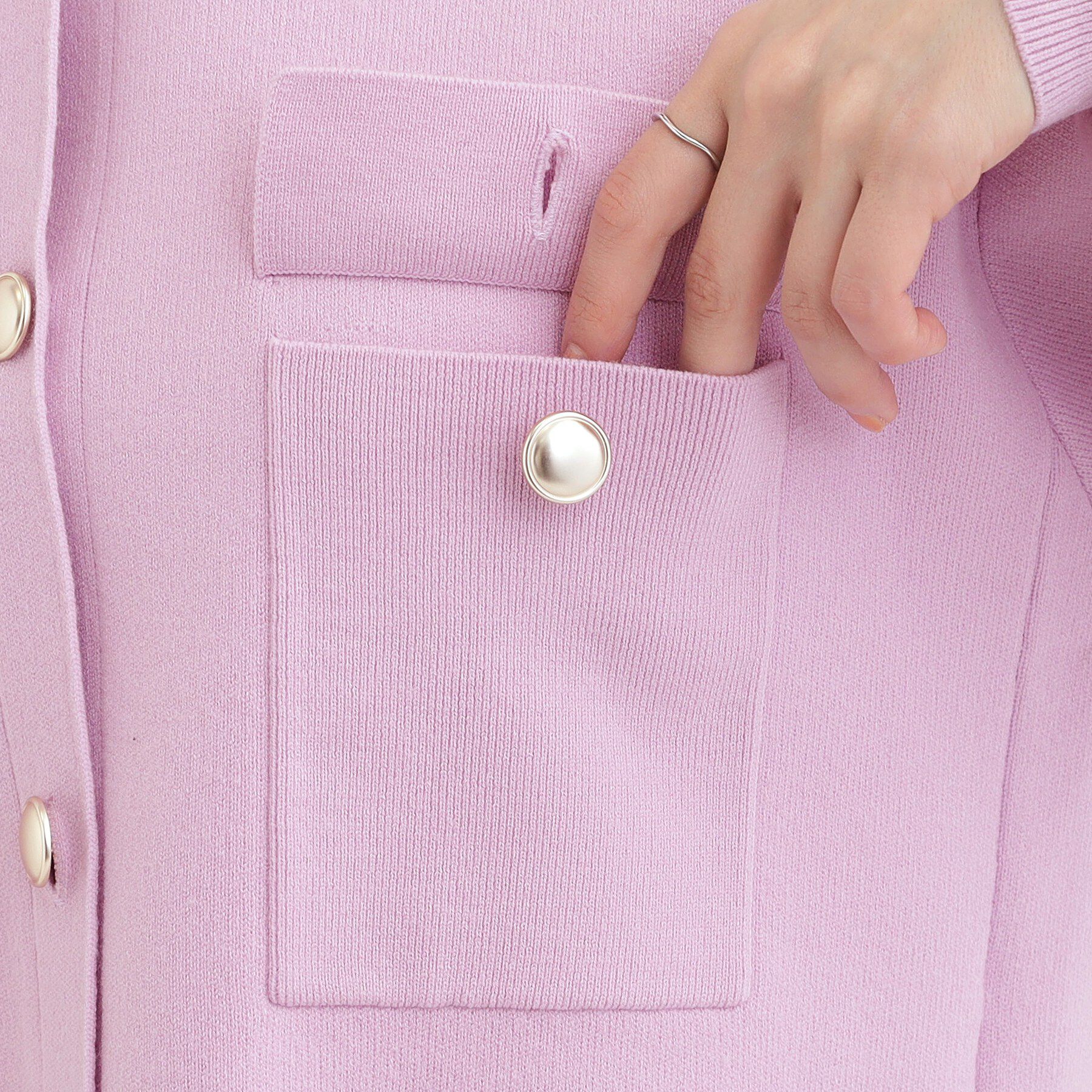 SHOO･LA･RUE「【洗濯機可/S-LL】1枚でも羽織りでも 華やか上品カーデ」|カーディガン|