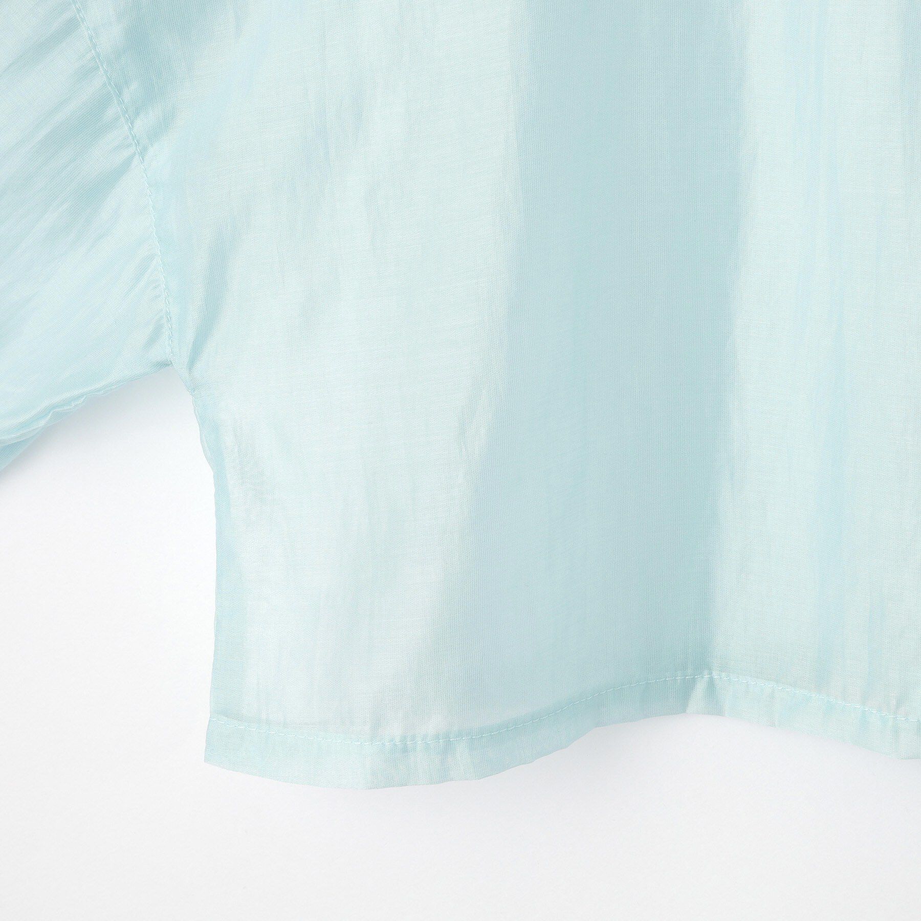 SHOO･LA･RUE「【130-150cm】クロップドシアーリボンシャツ」|シャツ・ブラウス|