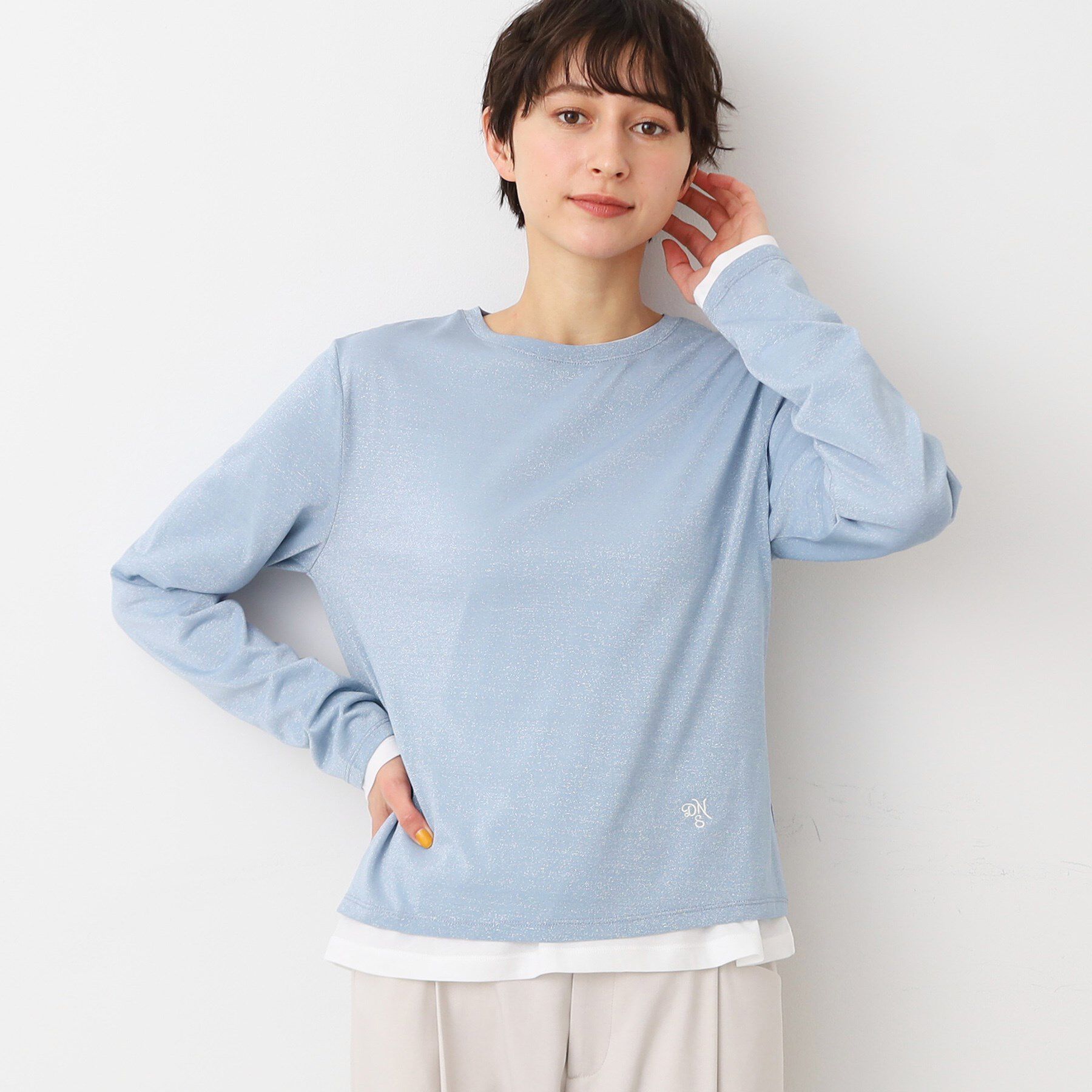 Dessin「【洗える】シアーカットソー」|Tシャツ・カットソー|ブルー(091)