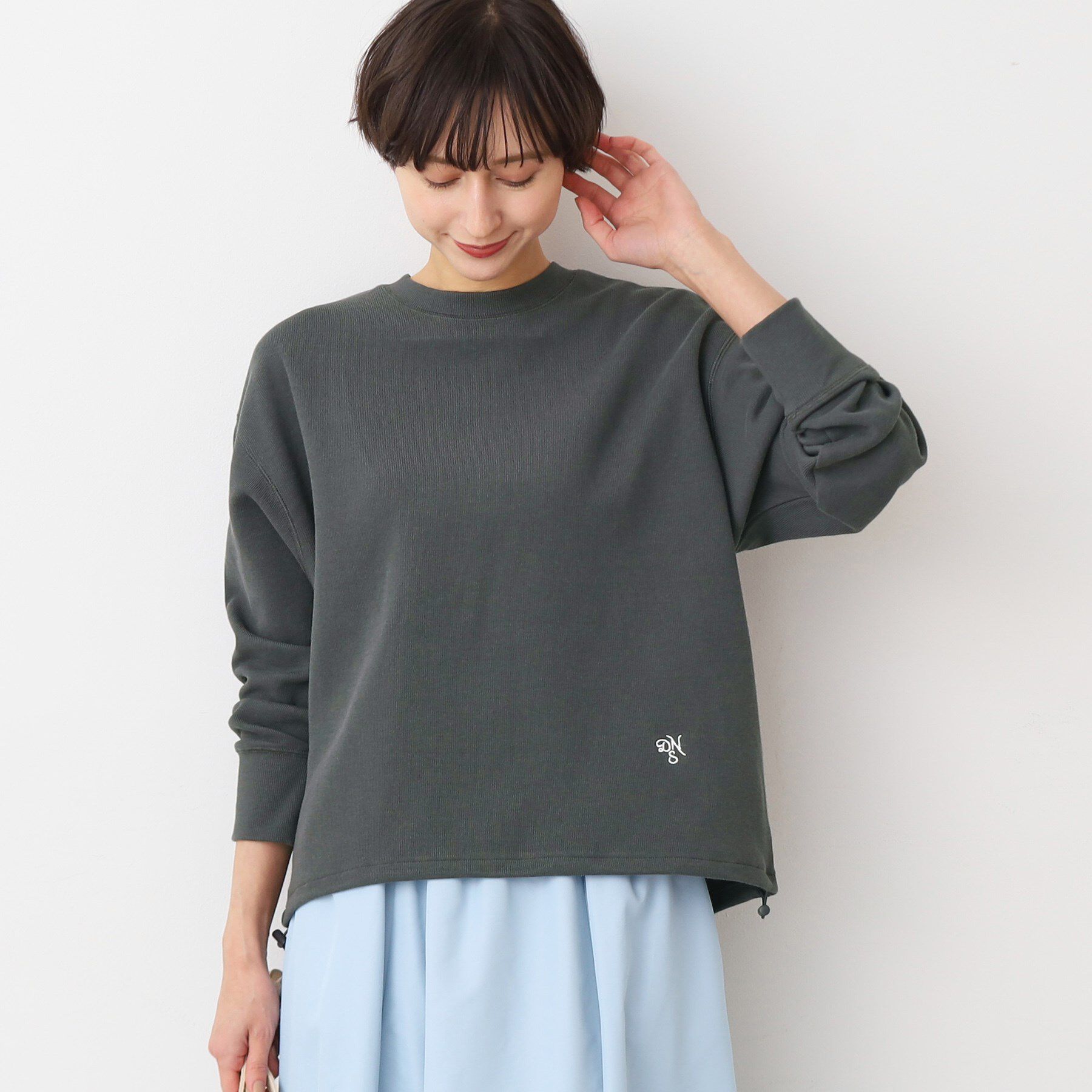 Dessin「【洗える】ドローコード付きカットソー（XS～L）」|Tシャツ・カットソー|チャコールグレー(0