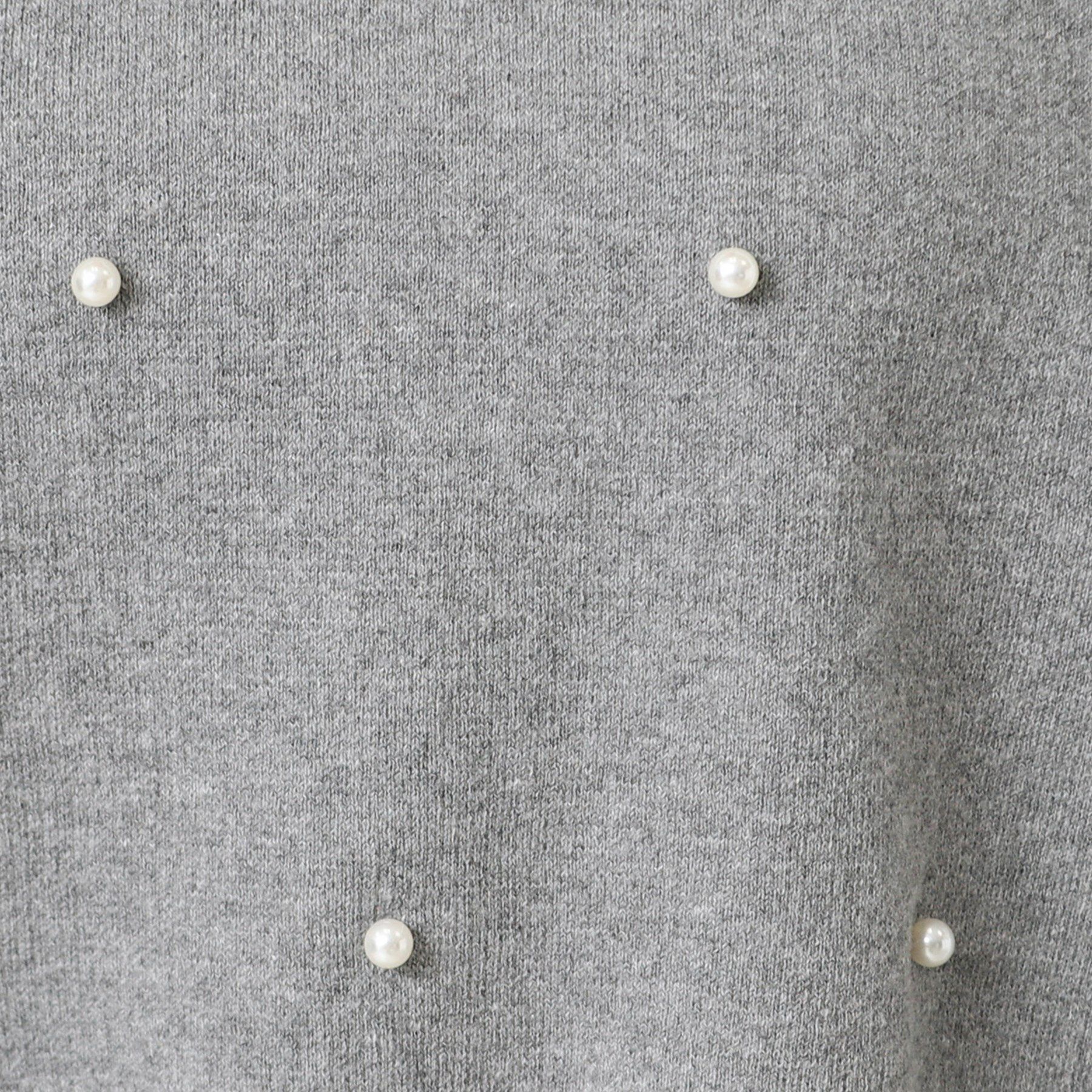 Dessin「【洗える】パール調付きクロップド丈ニット（S～L）」|ニット・セーター|