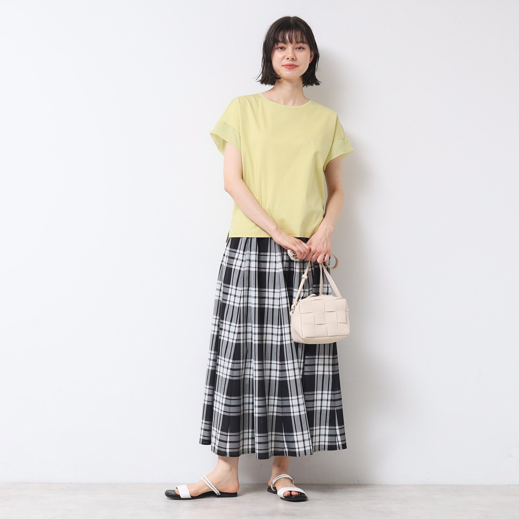 Dessin「【ウエストゴム・洗える】映えチェック柄スカート（XS～L）」|スカート|