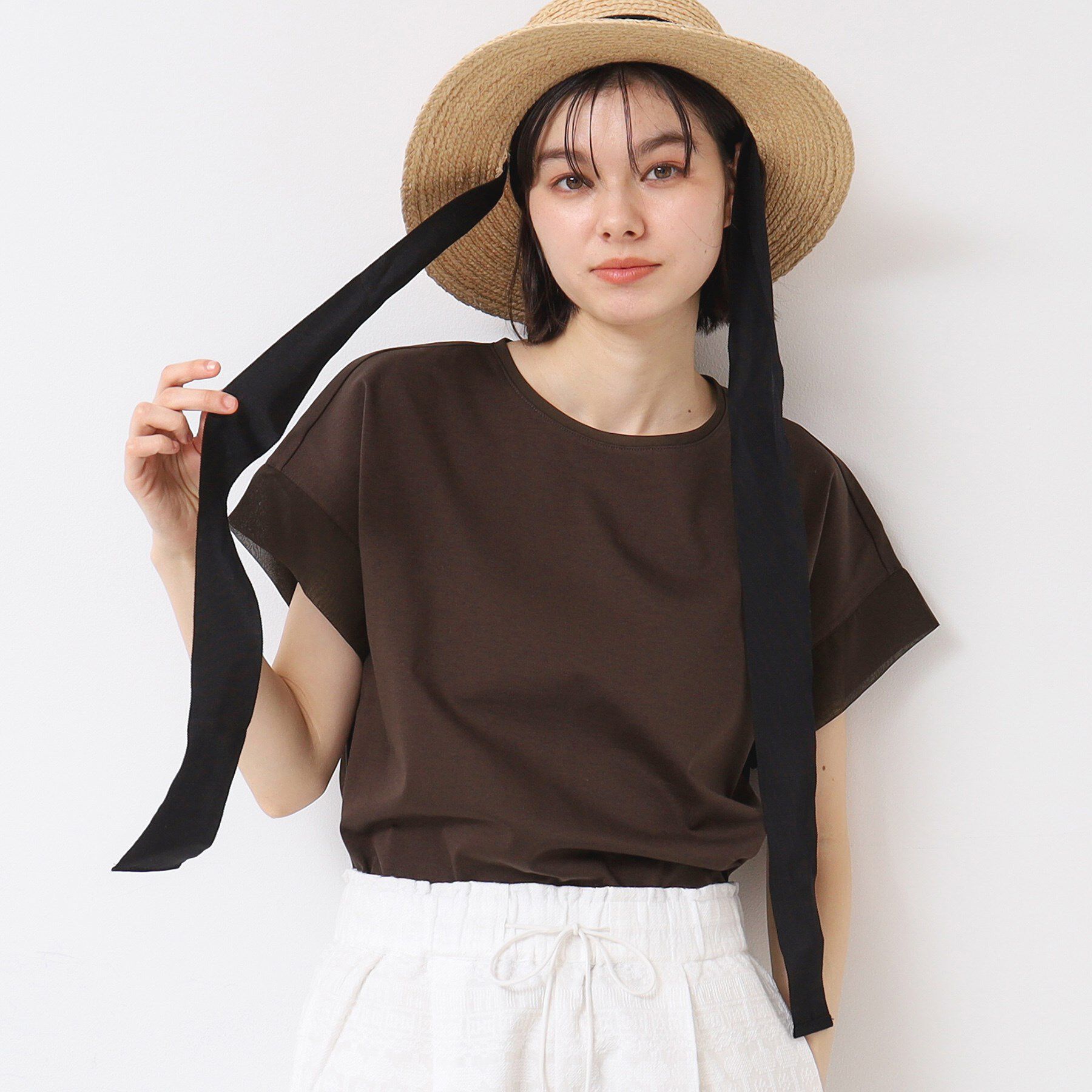 Dessin「【シリーズ累計8万枚！選べる5サイズ/6色展開/洗える】美光沢カットソー【オンにもオフにもちょうどい」|Tシャツ・カットソー|