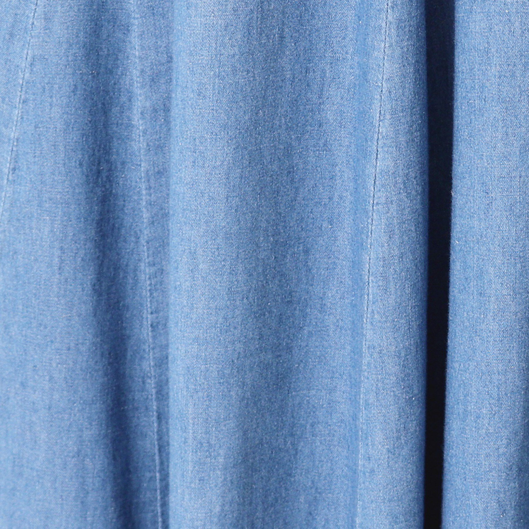 Dessin「【ウエストゴム・洗える】綿麻デニムフレアースカート」|スカート|