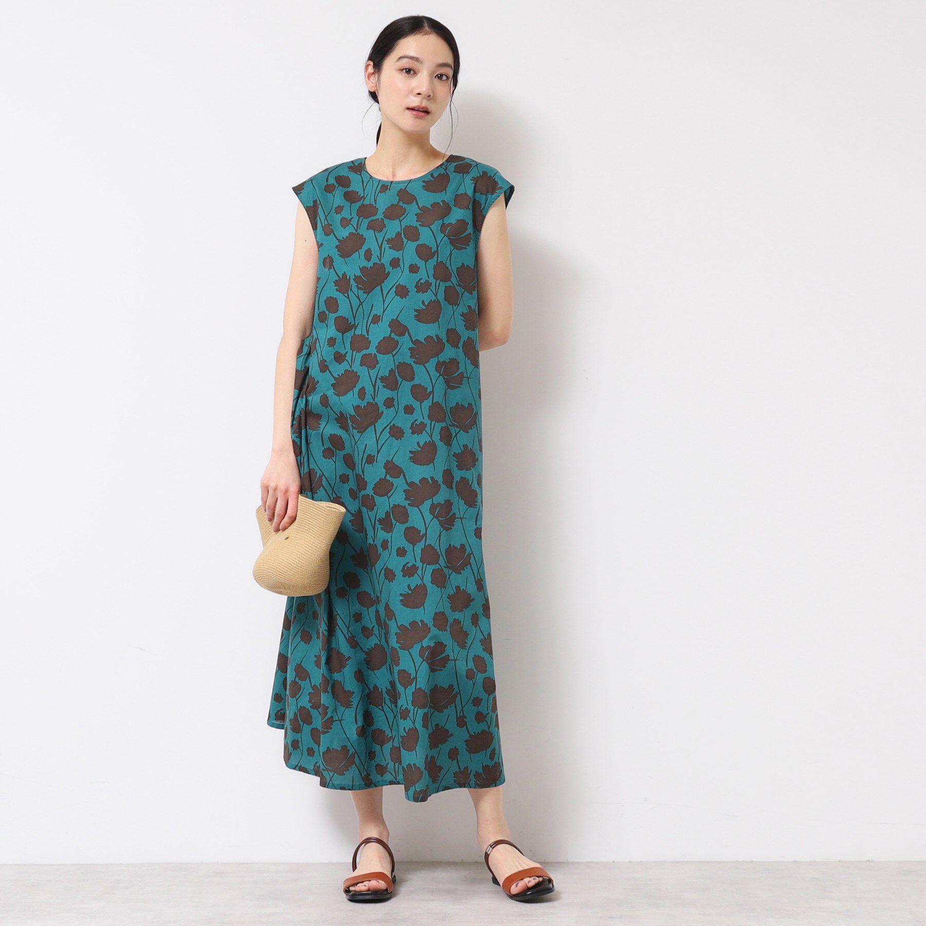 Dessin「【リンクコーデ・洗える】フラワープリントワンピース」|ワンピース|