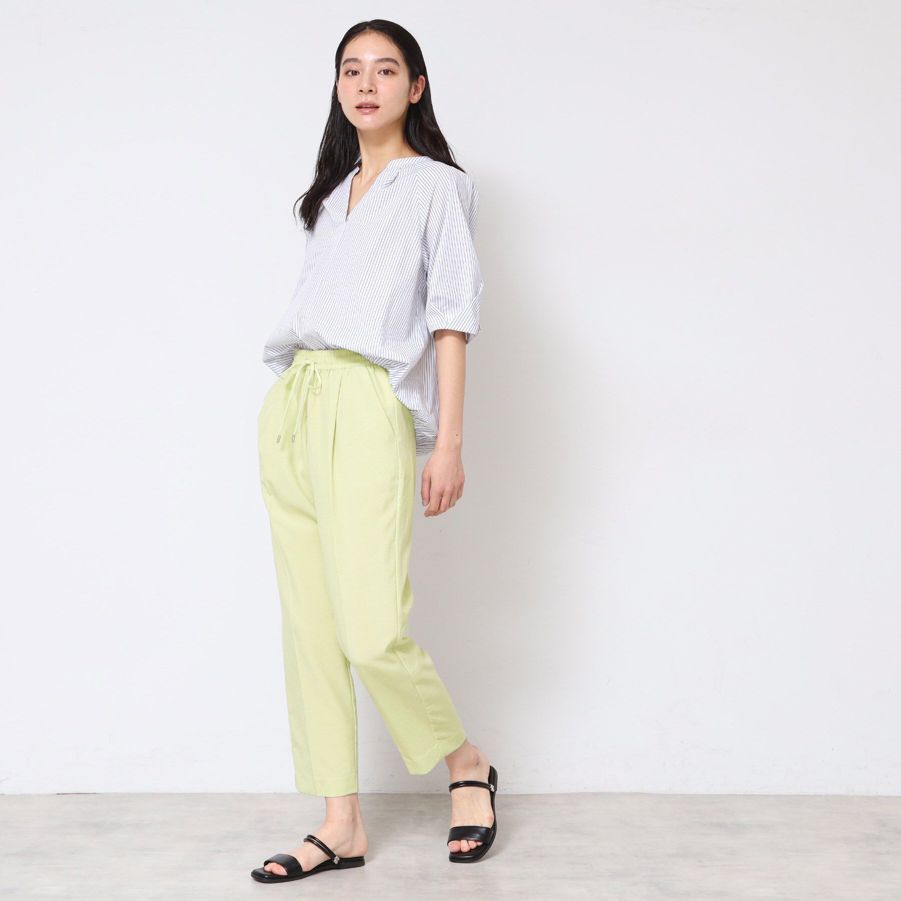 Dessin「【ウエストゴム・洗える】センターライン入りテーパードパンツ（XS～L）」|その他|