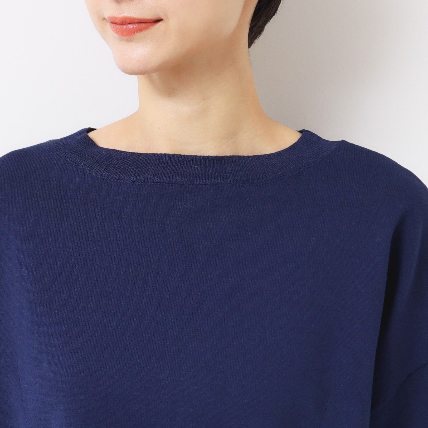 Dessin「【洗える】シャツレイヤード風五分袖ニット」|ニット・セーター|