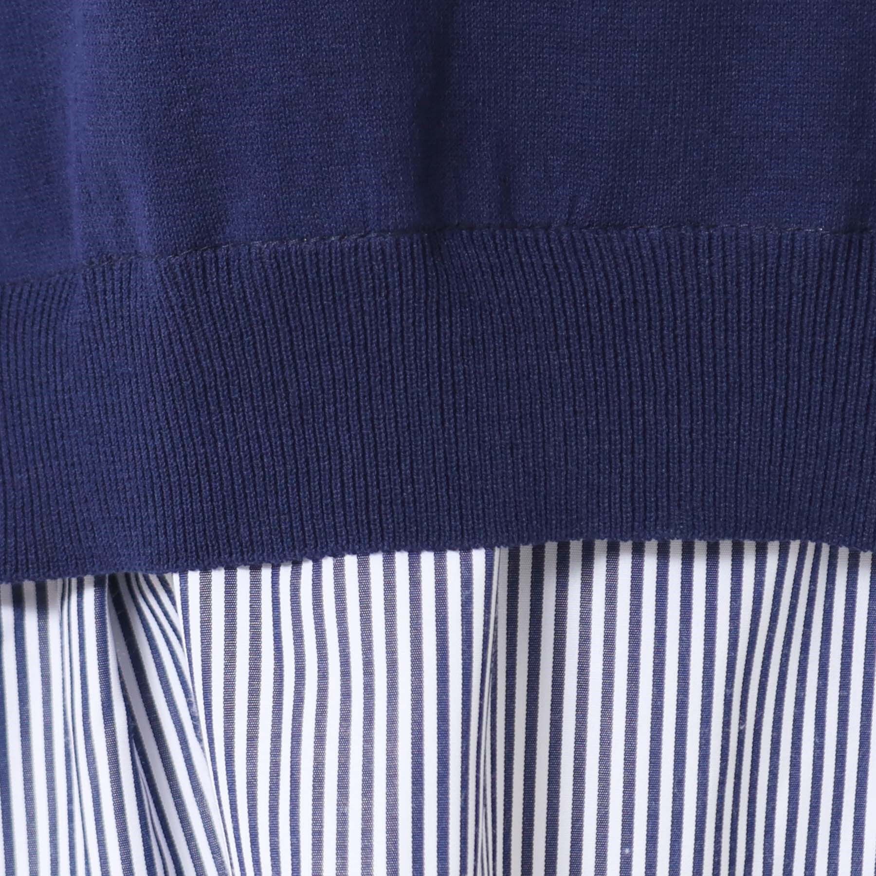 Dessin「【洗える】シャツレイヤード風五分袖ニット」|ニット・セーター|