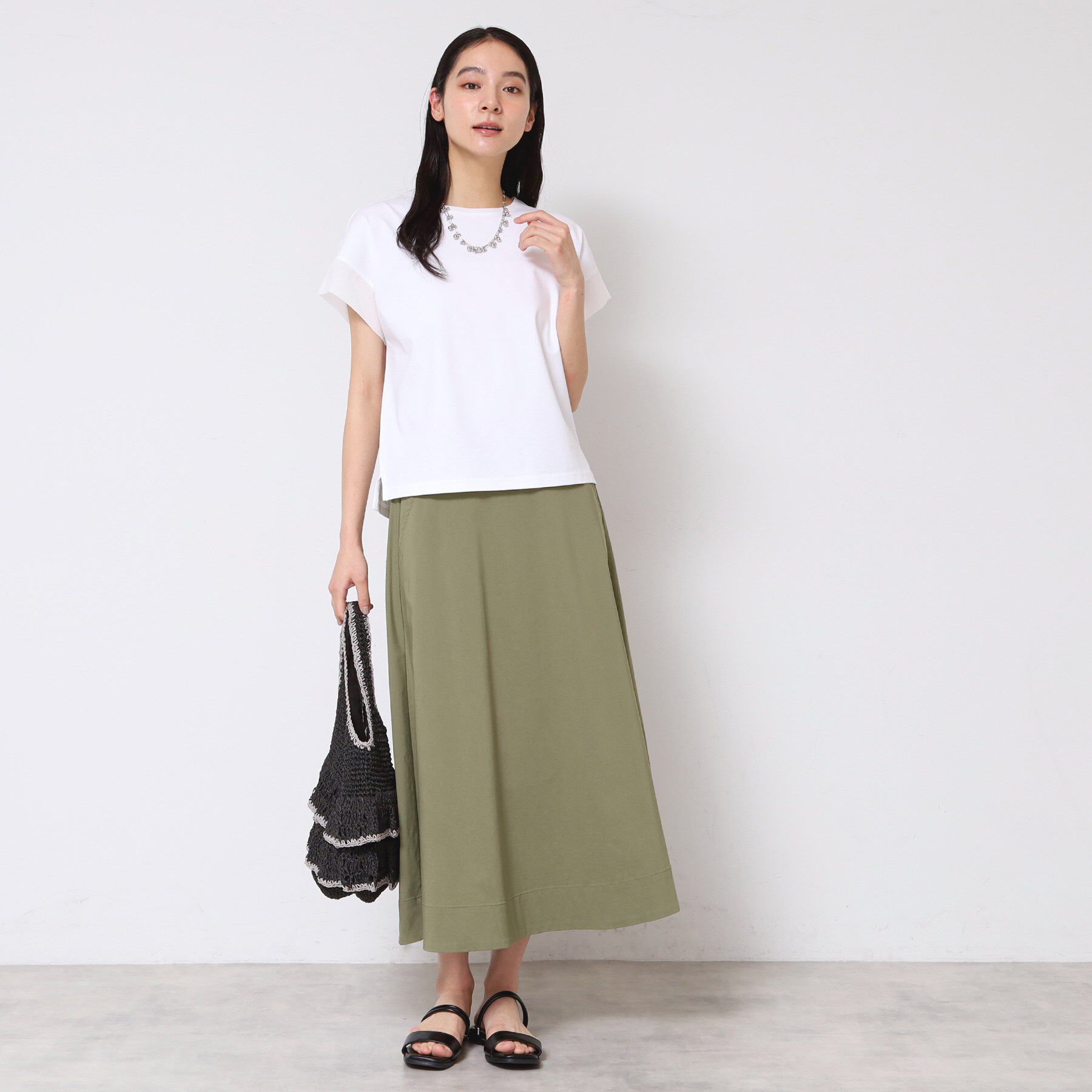 Dessin「【洗える】Aラインストレッチスカート」|スカート|