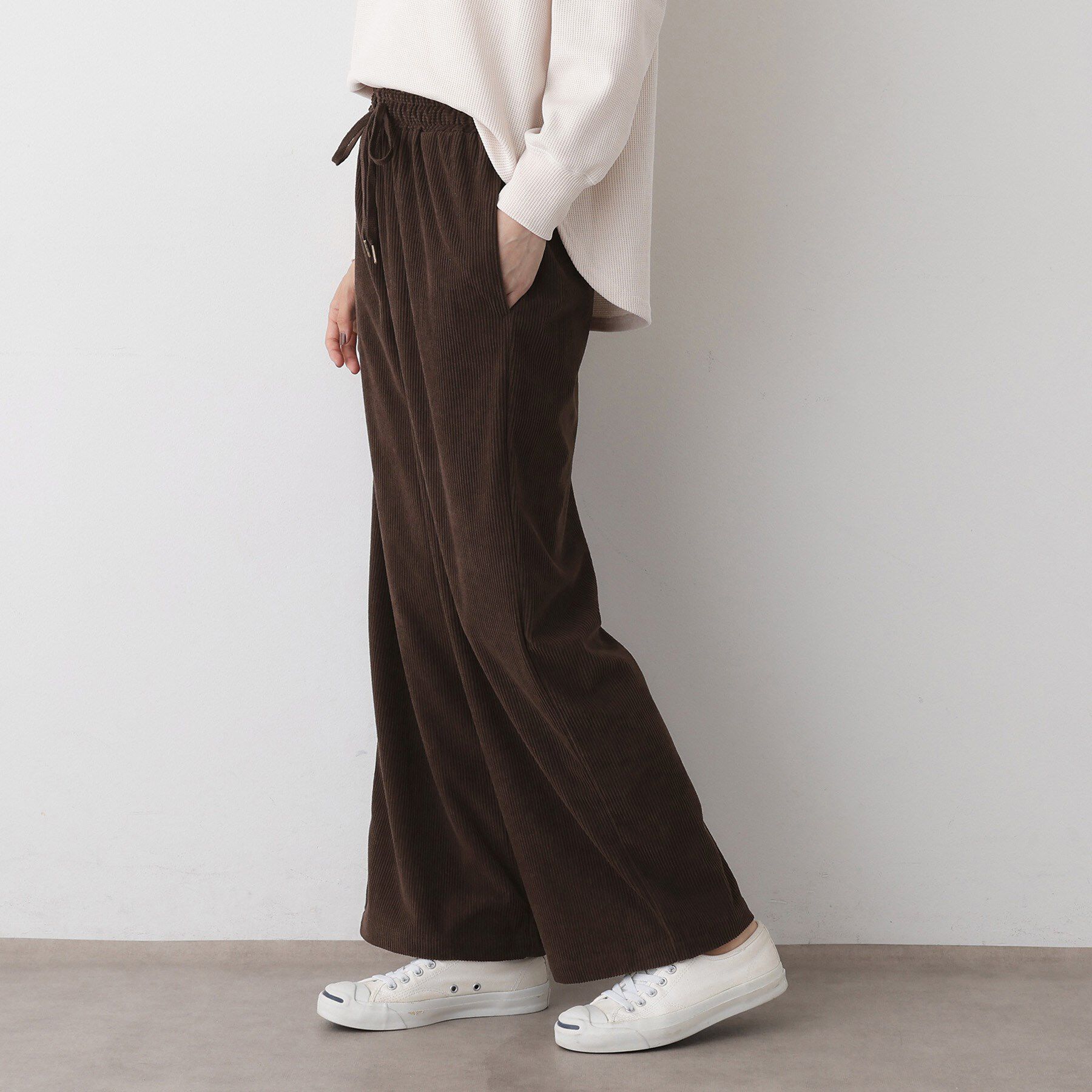 Dessin「【ウエストゴム・洗える】ソフトコーデュロイイージーパンツ」|その他|
