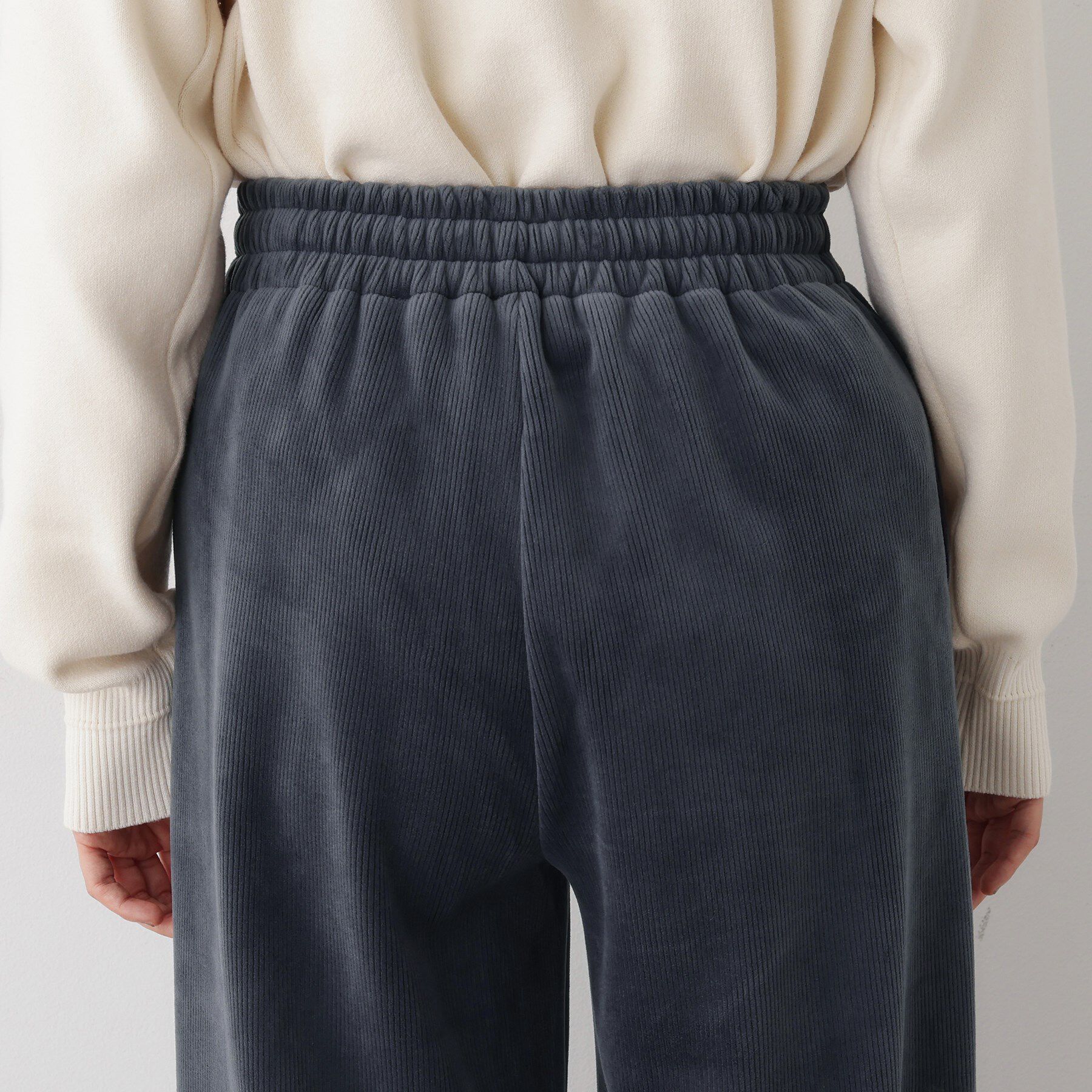Dessin「【洗える/ウエストゴム】裏起毛コーデュロイイージーパンツ」|その他|