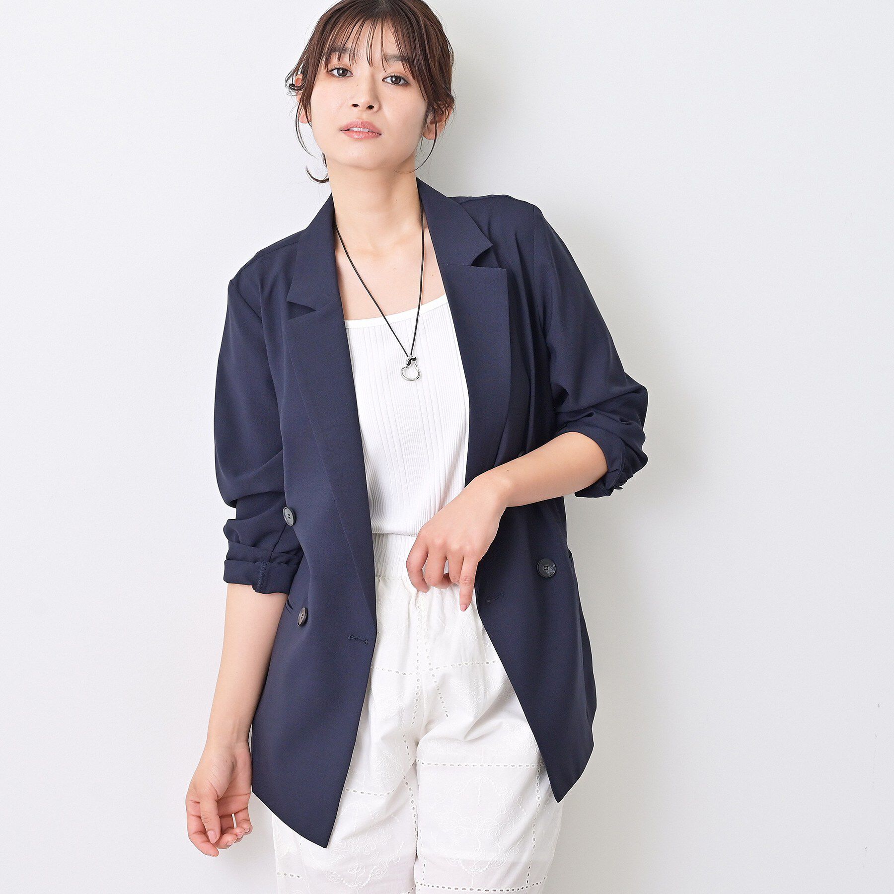 Dessin「【セットアップ可/洗える】ダブルストレッチジャケット」|テーラードジャケット|