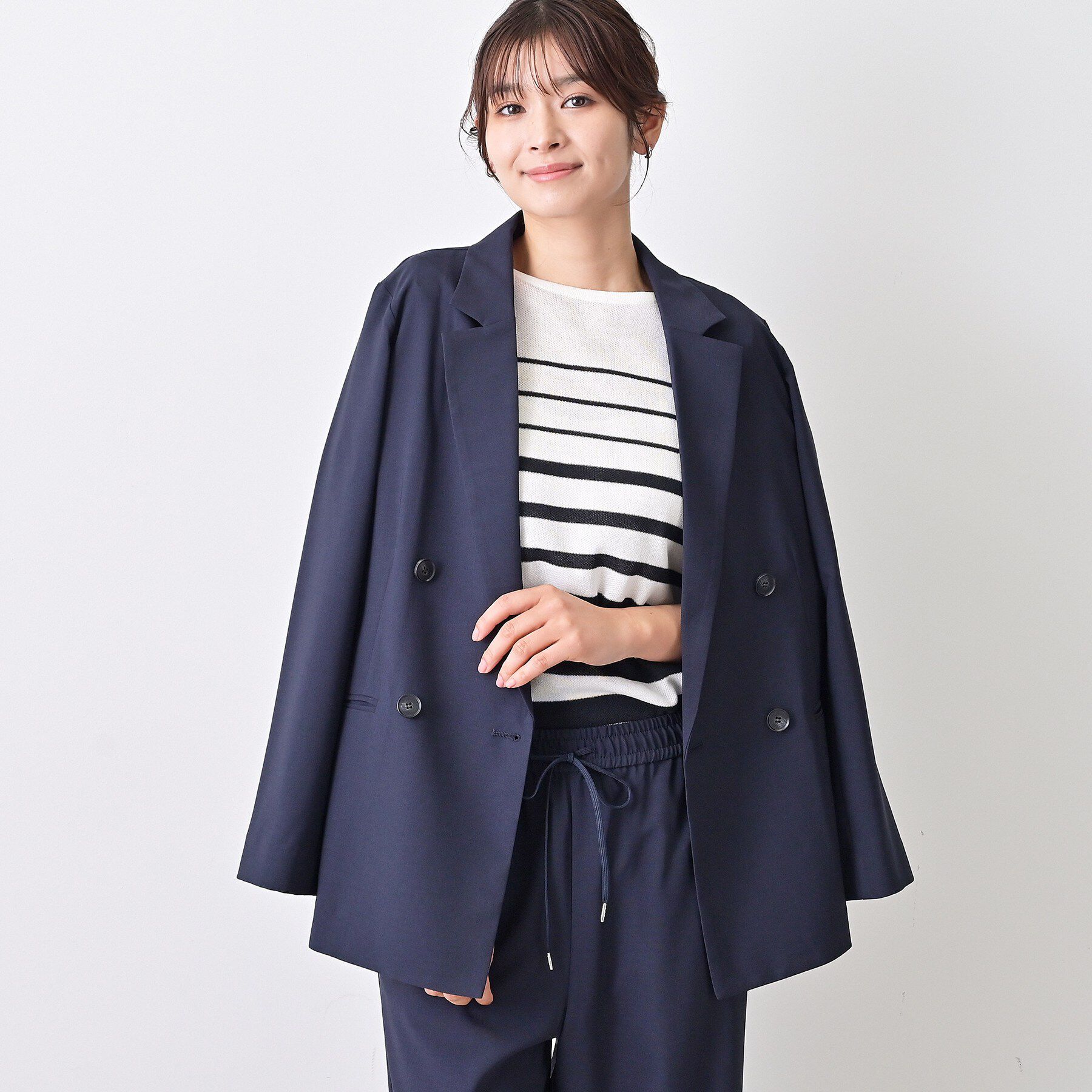 Dessin「【セットアップ可/洗える】ダブルストレッチジャケット」|テーラードジャケット|