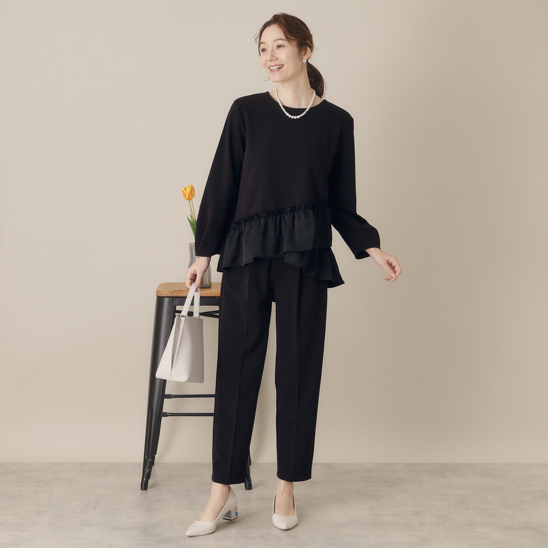 ITS&rsquo;DEMO「【通勤／手洗い可／ウエストゴム】カットジョーゼットパンツ」|その他|