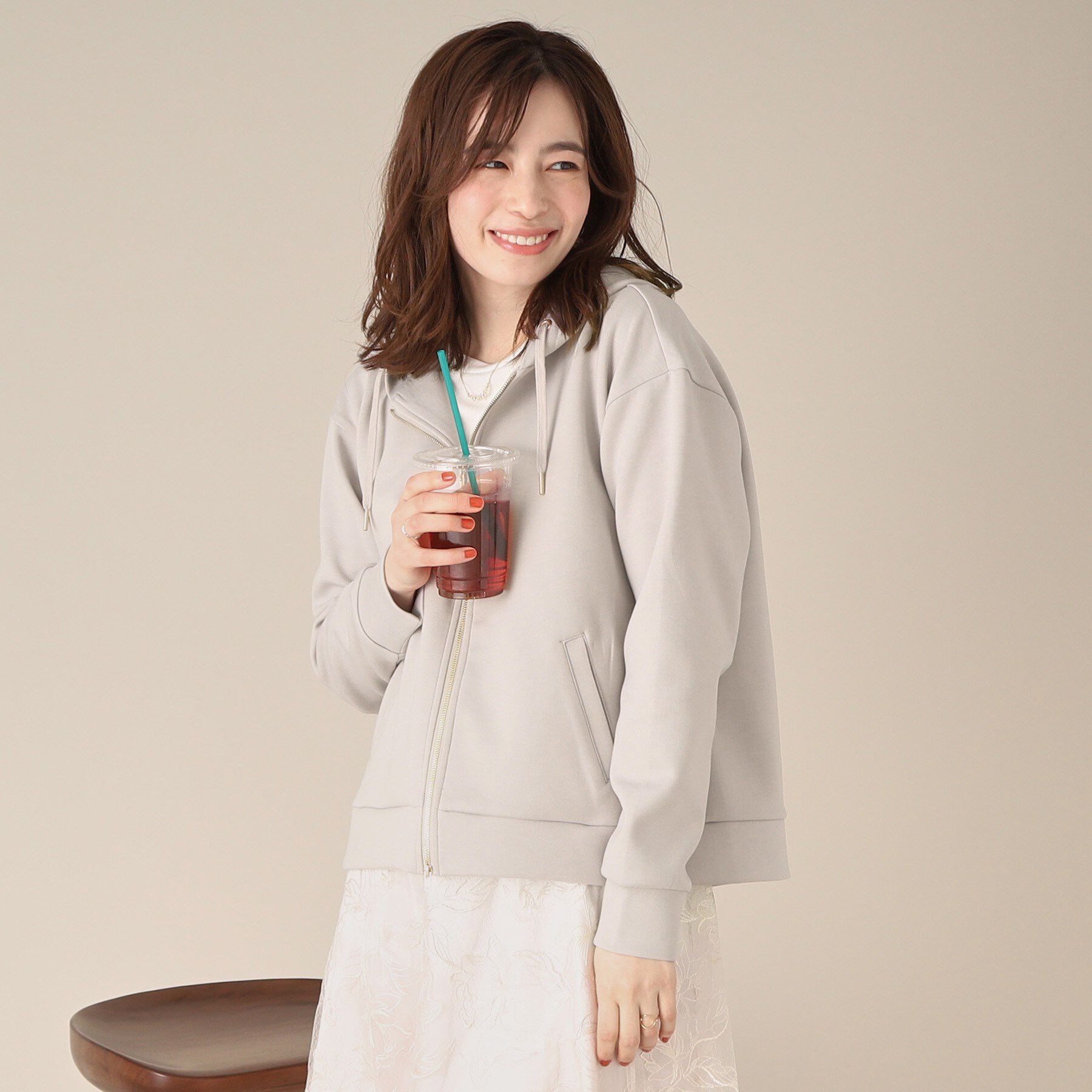 ITS&rsquo;DEMO「【手洗い可】ダブルジップダンボールパーカ」|パーカー|