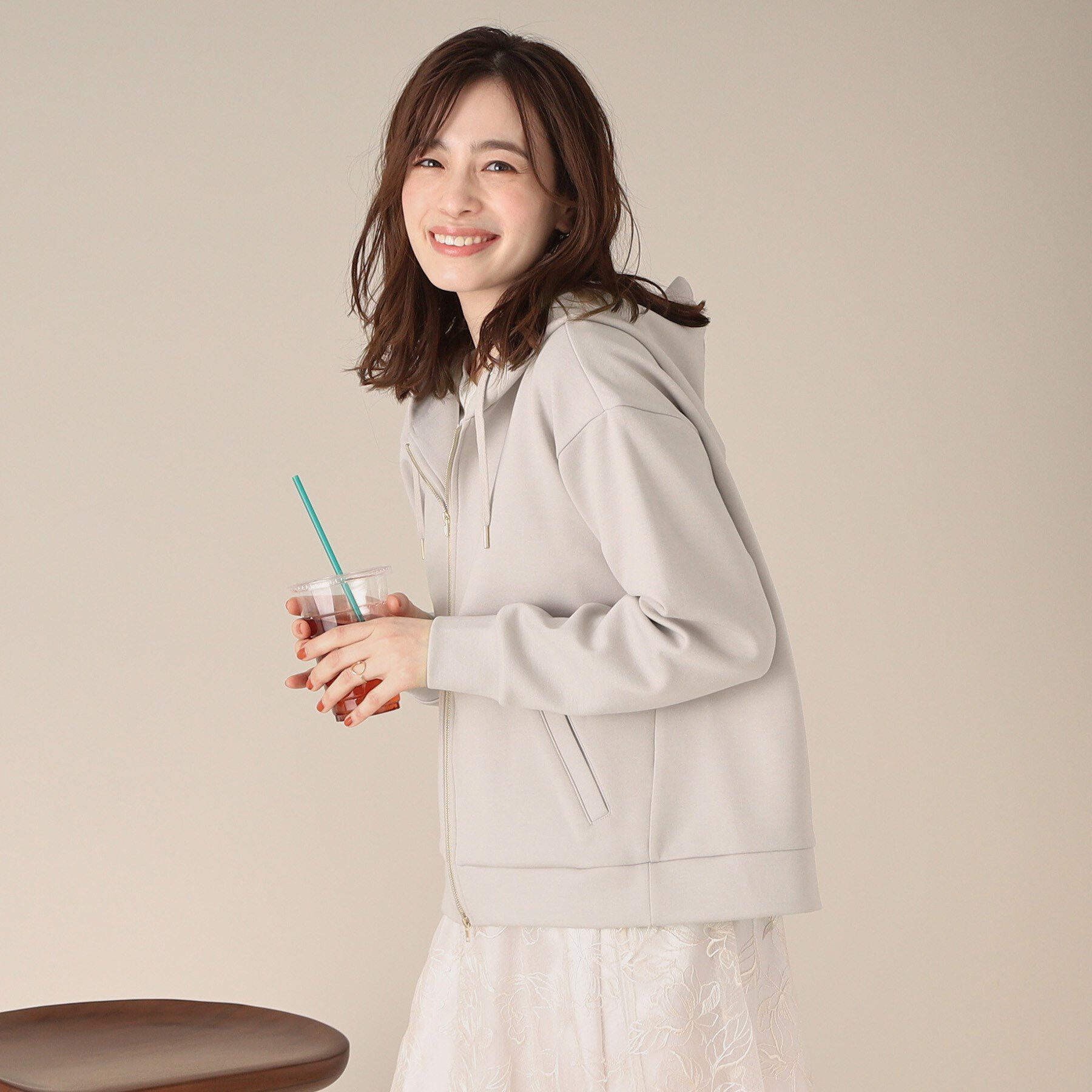 ITS&rsquo;DEMO「【手洗い可】ダブルジップダンボールパーカ」|パーカー|