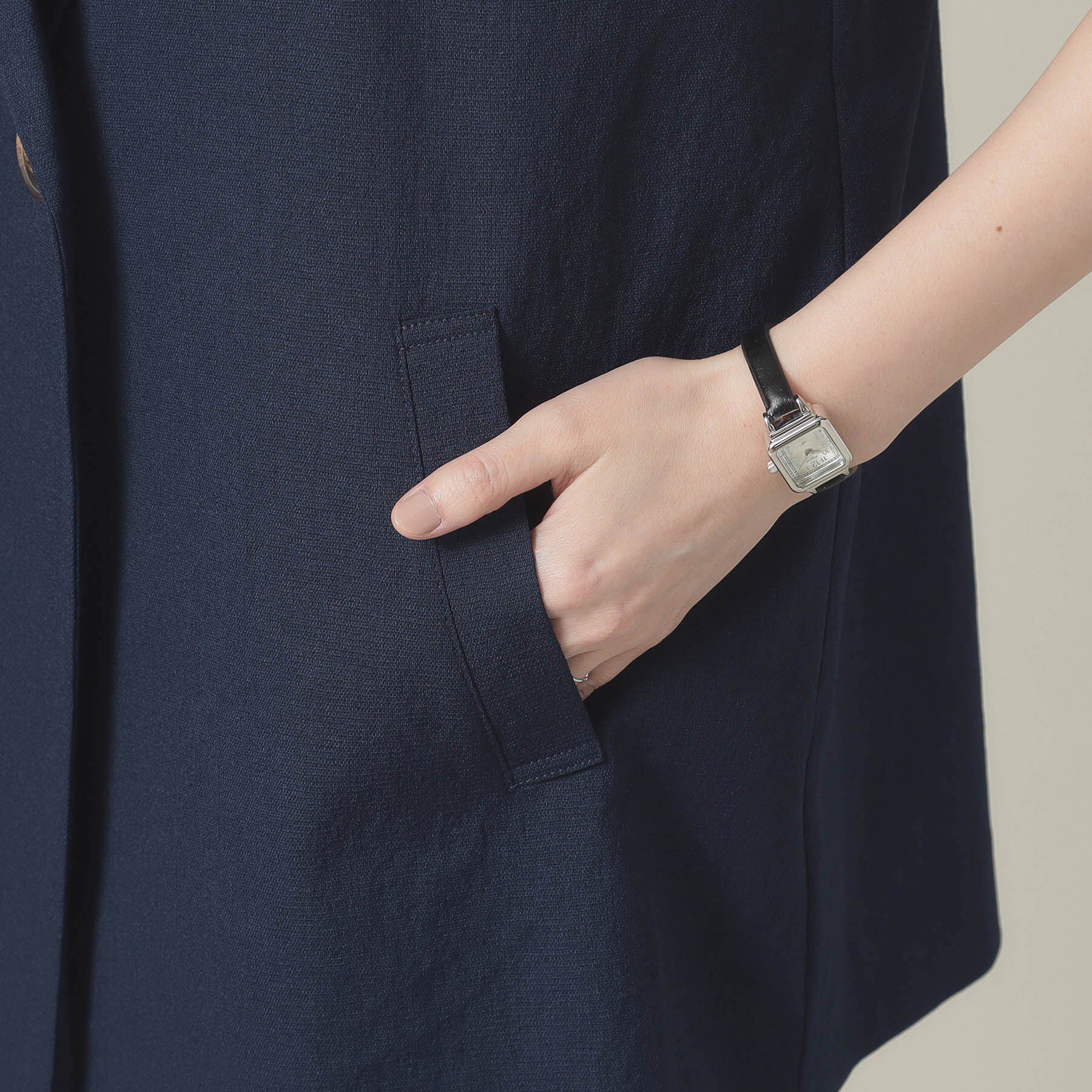 ITS&rsquo;DEMO「【手洗い可】麻調メッシュジレ」|ベスト・ジレ|