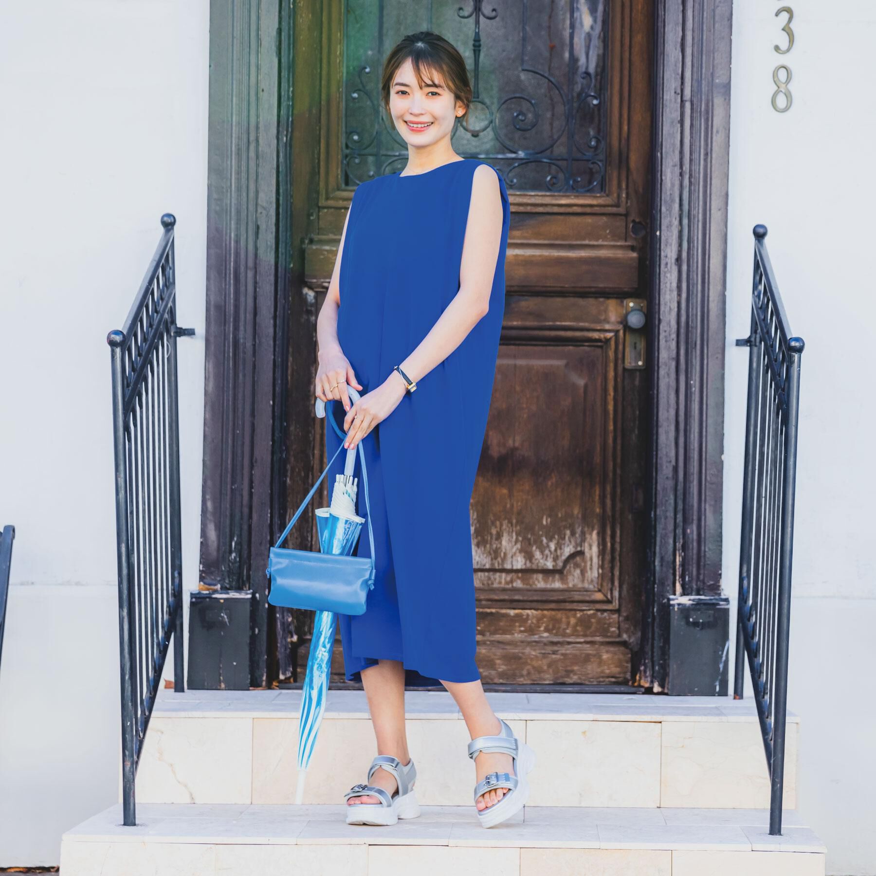 ITS&rsquo;DEMO「【清涼感／吸水速乾／洗濯機OK／洗濯後しわになりにくい】カットミラノタックワンピース」|ワンピース|