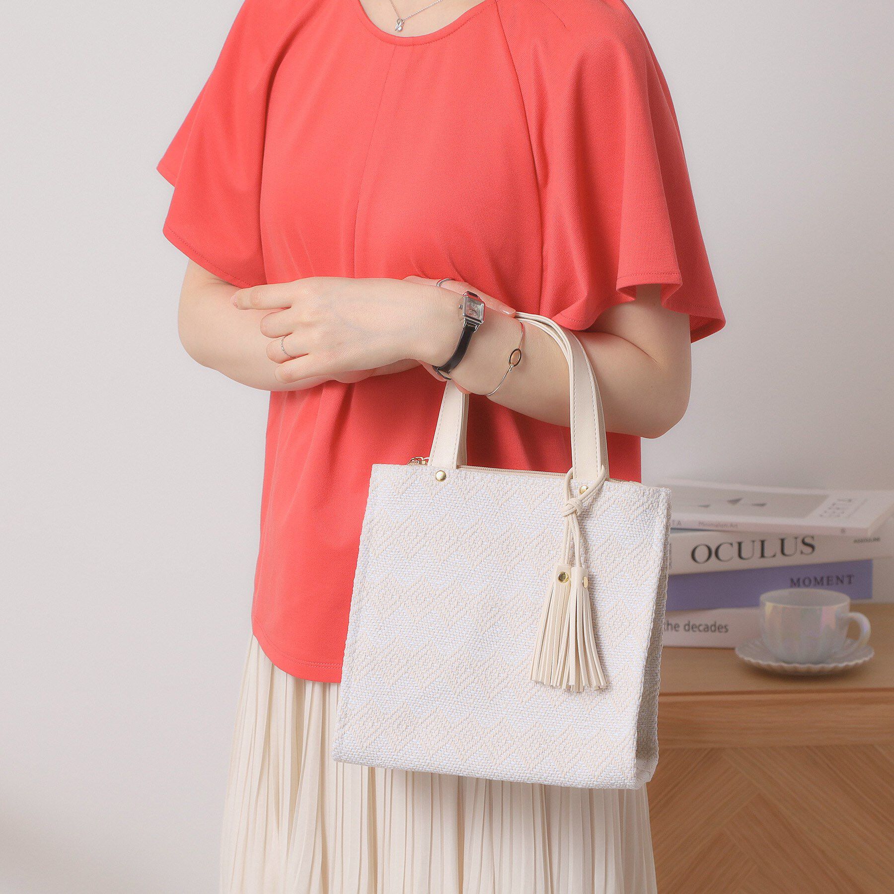 ITS&rsquo;DEMO「タッセル付きミニトート」|ハンドバッグ|