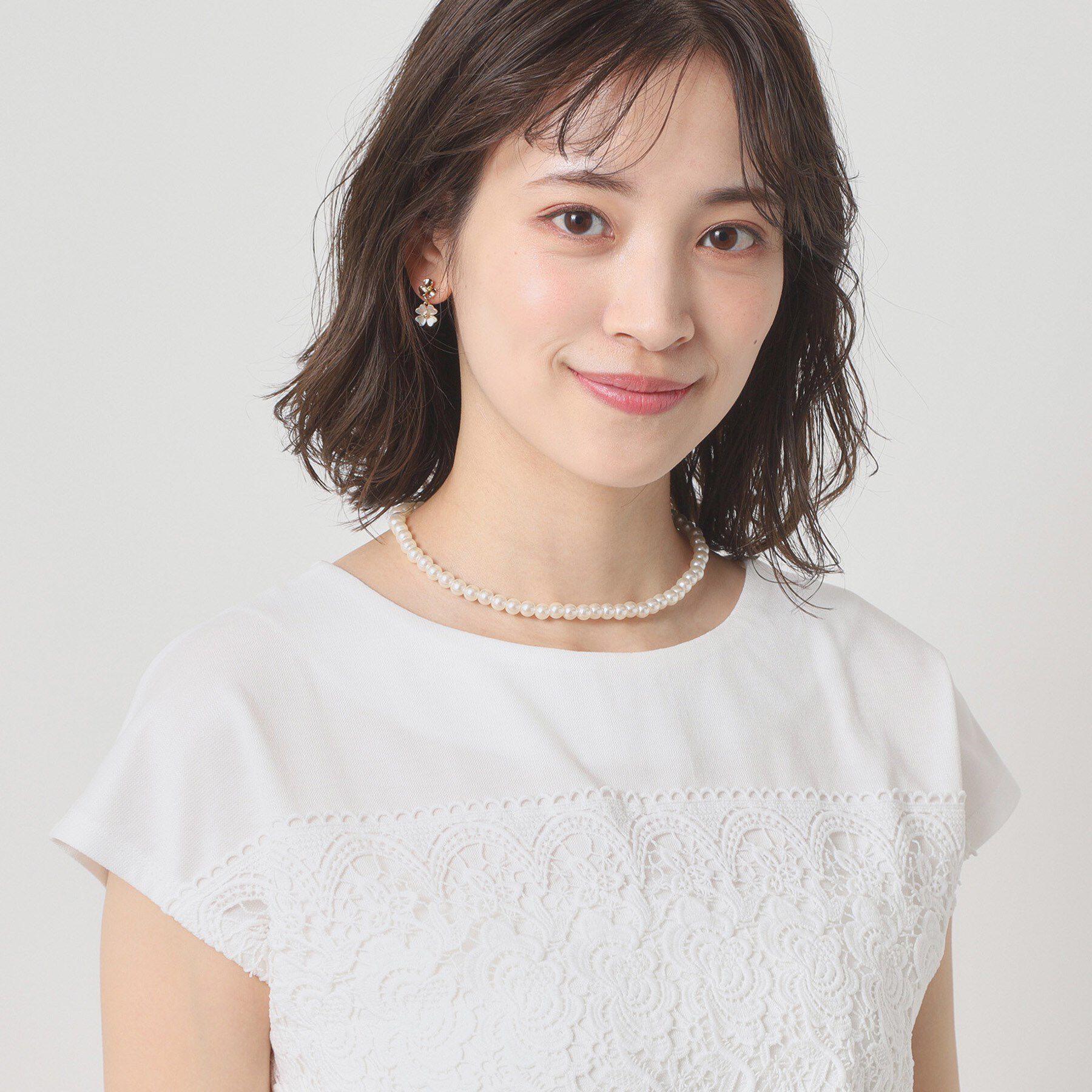 ITS&rsquo;DEMO「【簡単着脱／手洗い可】パール調付マグネットスカーフ」|バンダナ・スカーフ|