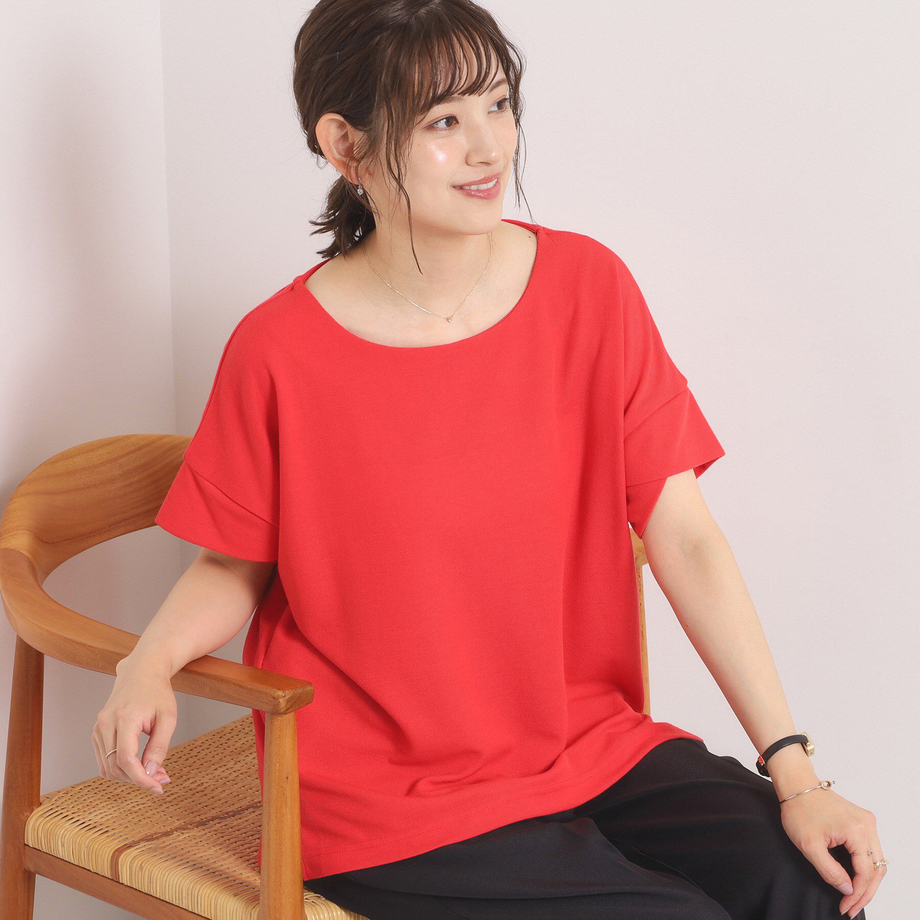 ITS&rsquo;DEMO「【接触冷感／吸水速乾／洗濯機OK】サカリバ袖タックプルオーバー」|Tシャツ・カットソー|