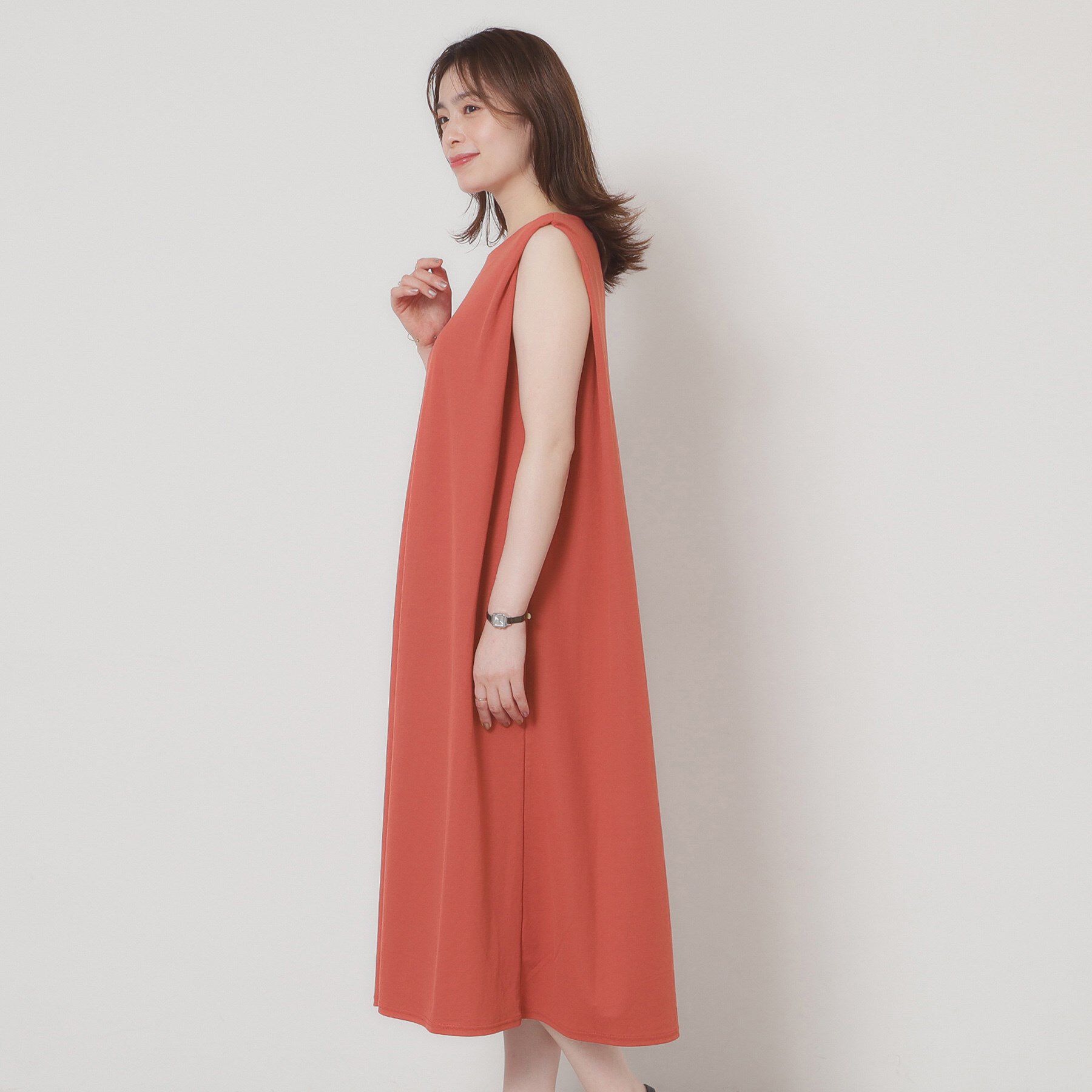 ITS&rsquo;DEMO「【接触冷感／洗濯機OK】カノコカットタックワンピース」|ワンピース|