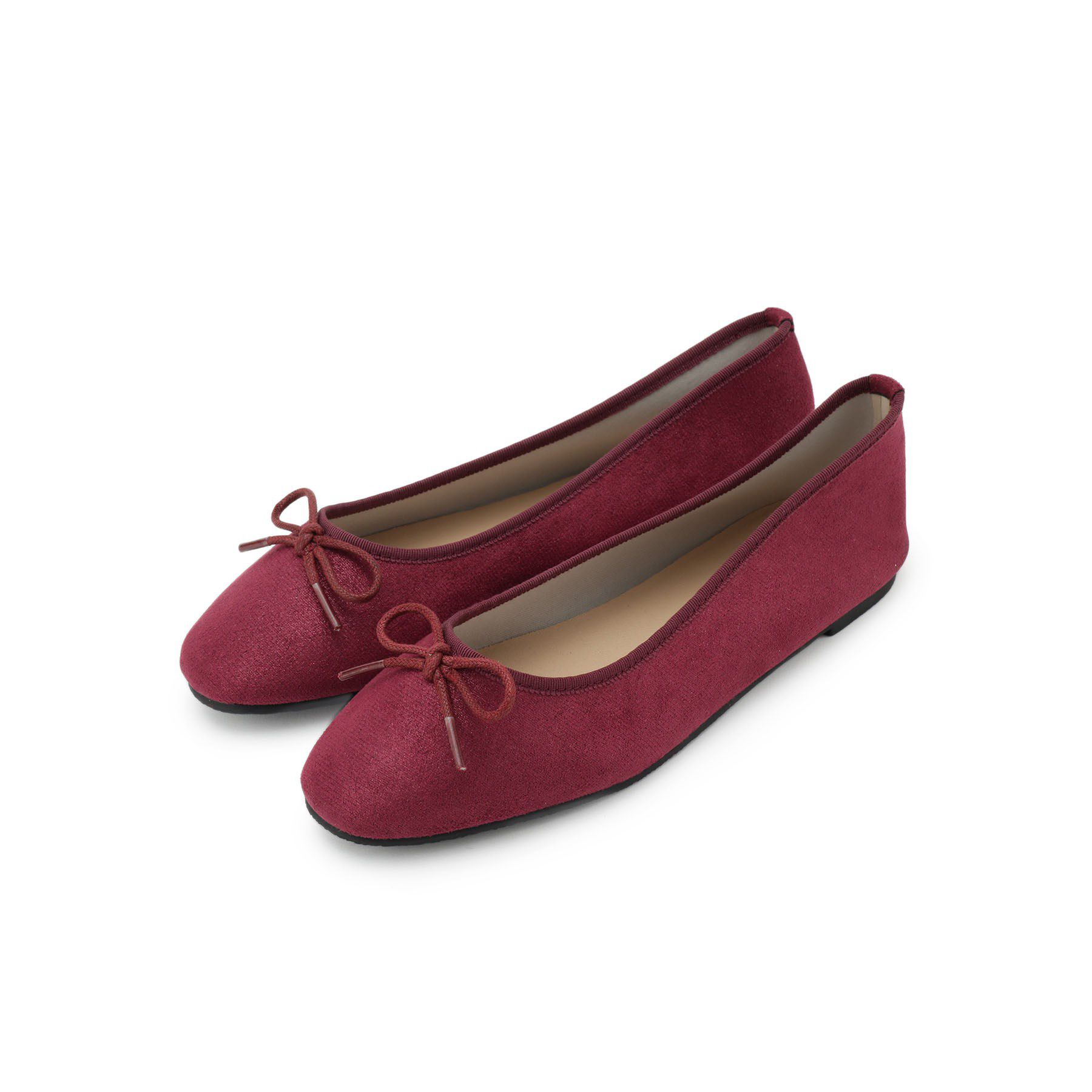 ITS&rsquo;DEMO「【6色展開】ラウンドフラットシューズ」|パンプス|ボルドー(064)