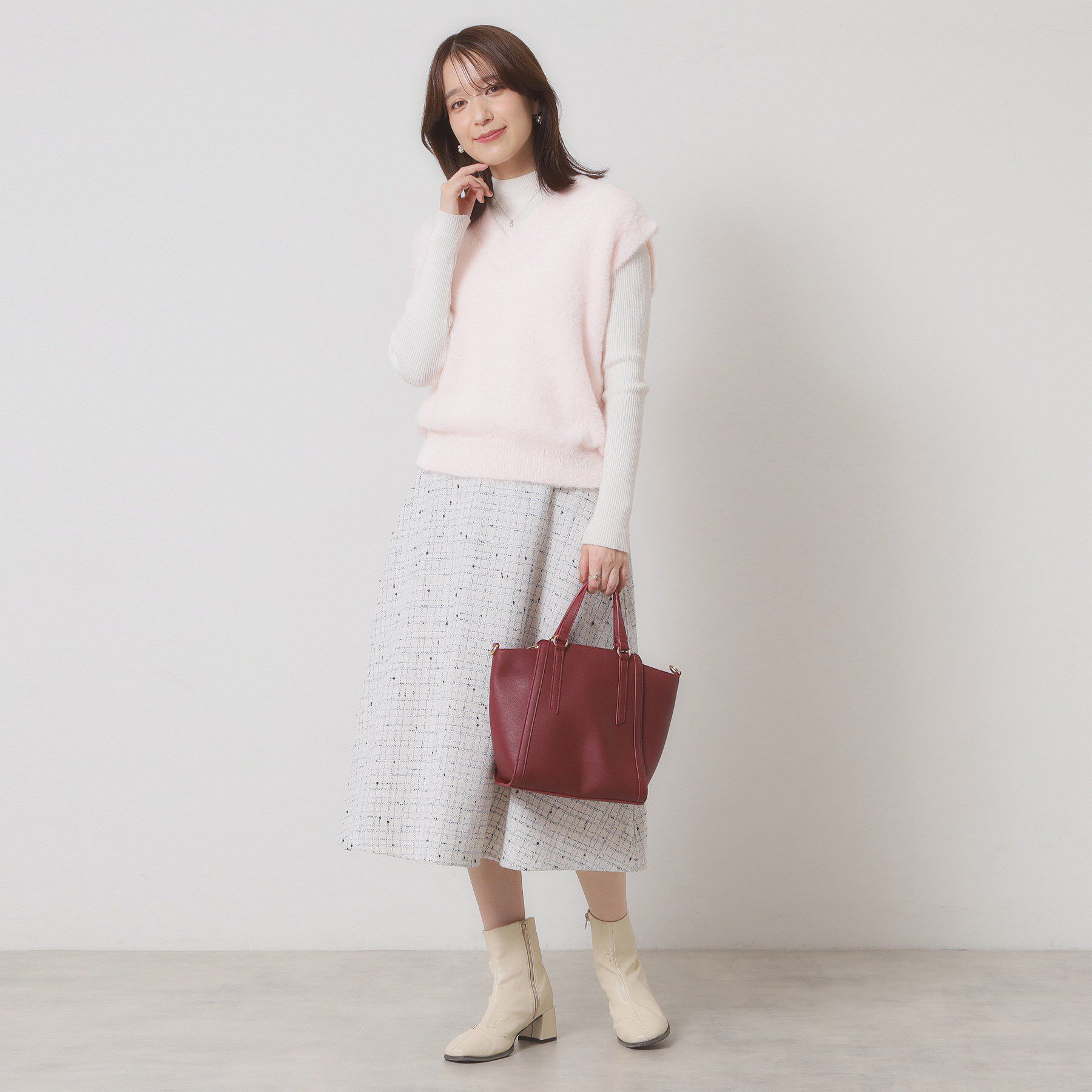 ITS&rsquo;DEMO「【手洗い可】フェザーヤーンニットジレ」|ニット・セーター|