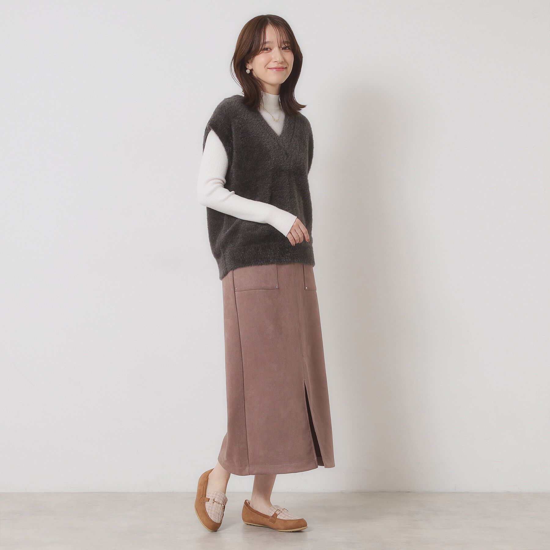 ITS&rsquo;DEMO「【手洗い可】フェザーヤーンニットジレ」|ニット・セーター|