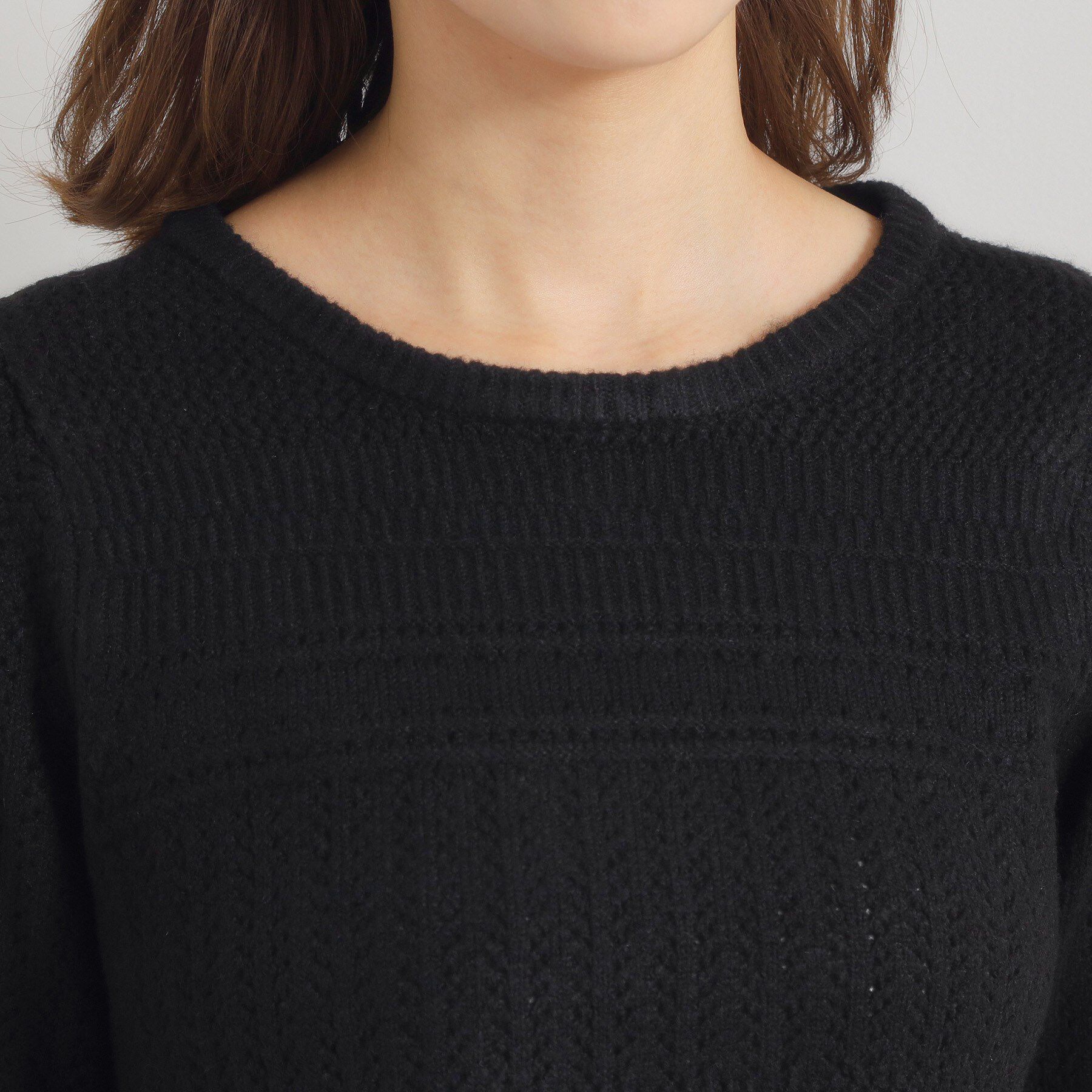 ITS&rsquo;DEMO「【手洗い可／セットアップ可】柄編みニットプルオーバー」|ニット・セーター|