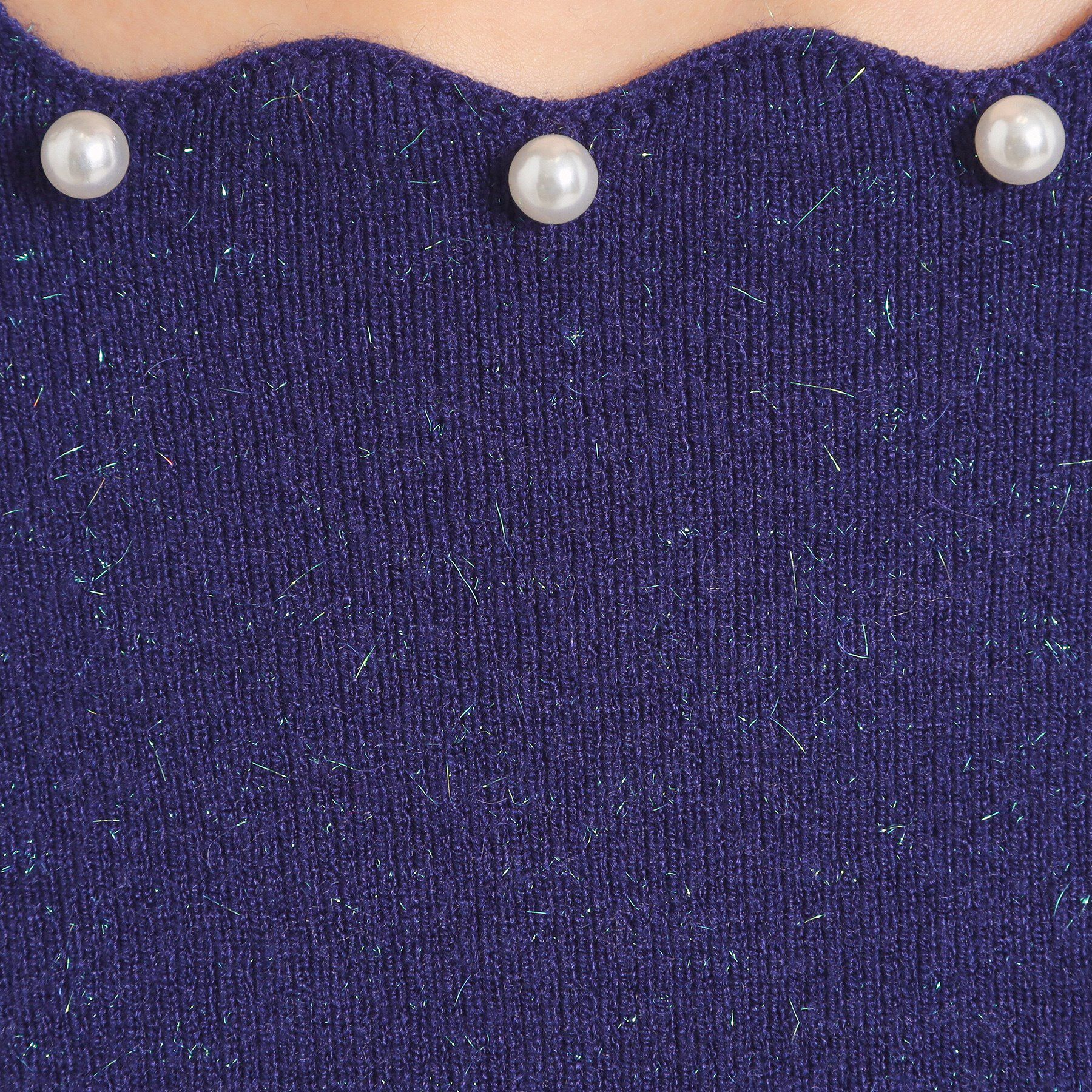 ITS&rsquo;DEMO「【手洗い可】スカラップパール調ラメニット」|ニット・セーター|
