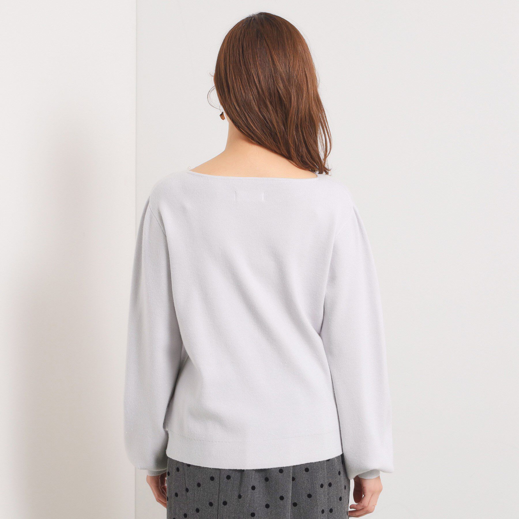 ITS&rsquo;DEMO「【手洗い可】スカラップパール調ラメニット」|ニット・セーター|