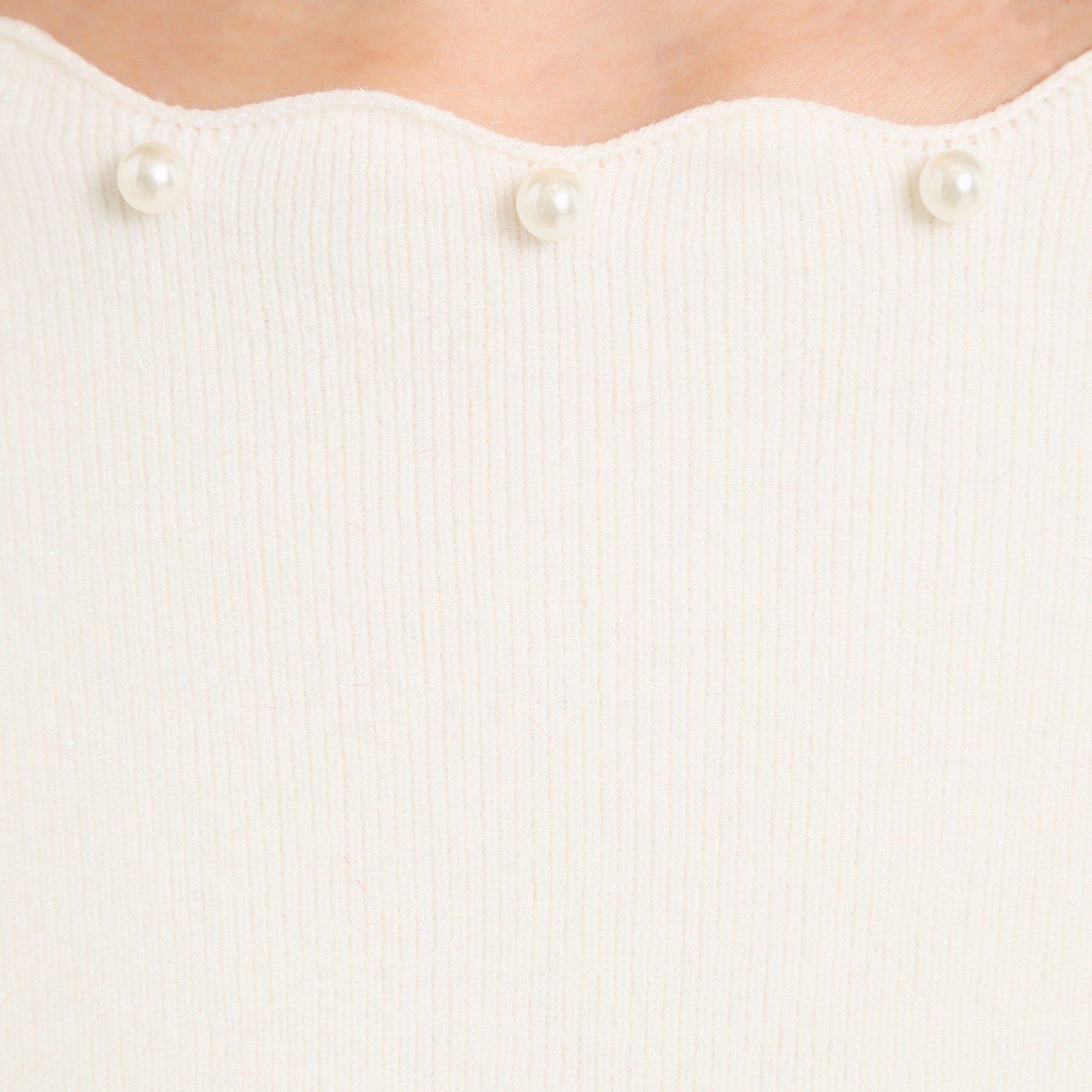 ITS&rsquo;DEMO「【手洗い可】スカラップパール調ラメニット」|ニット・セーター|