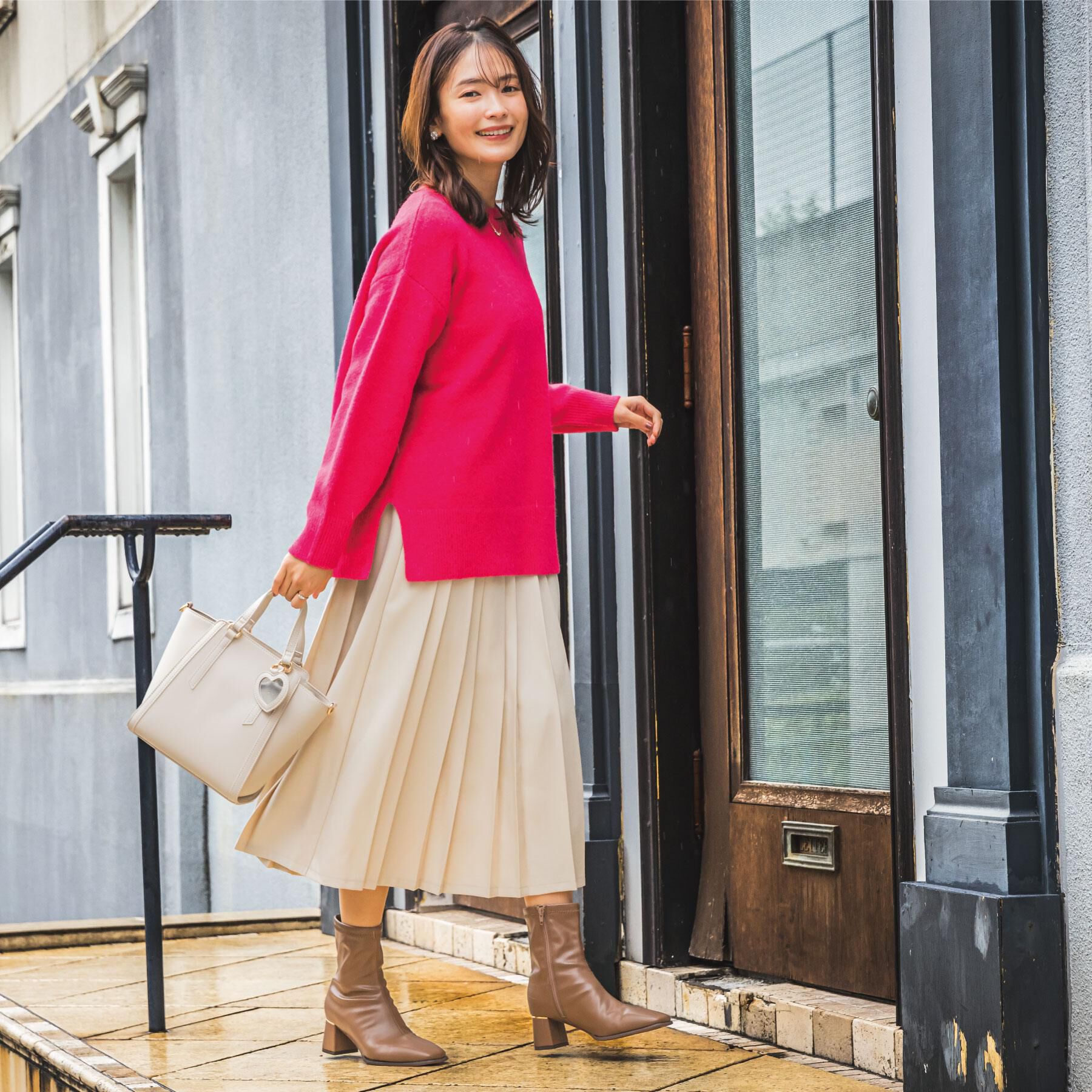 ITS&rsquo;DEMO「【洗濯機OK】ミックスヤーンクルーニット」|ニット・セーター|