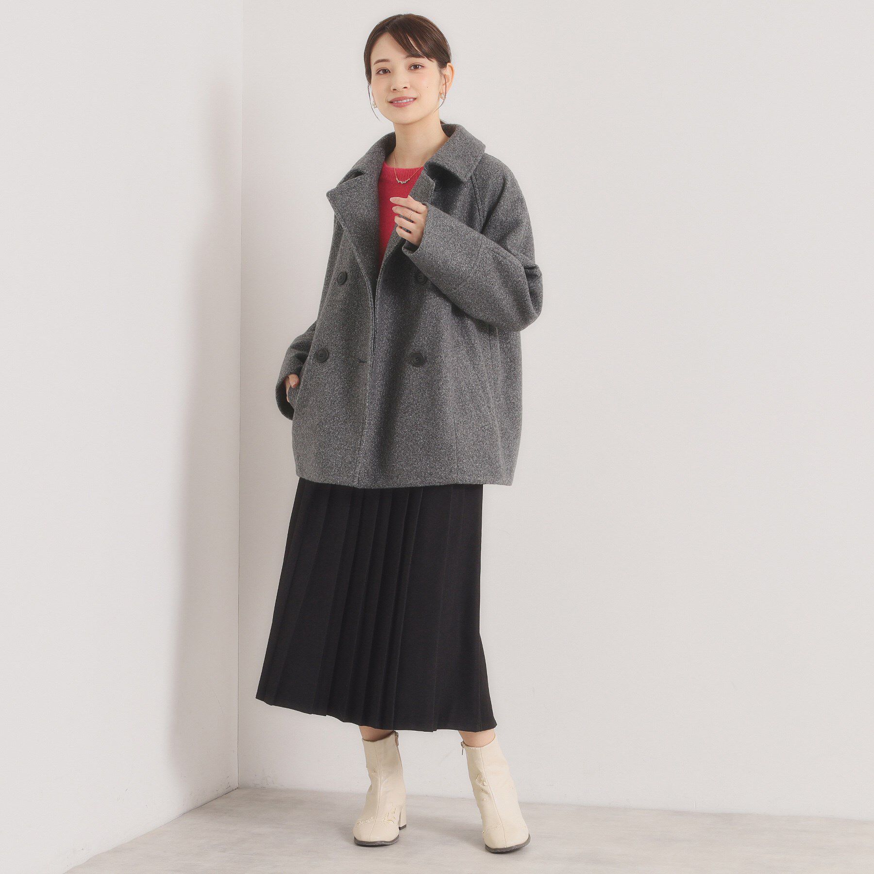 ITS&rsquo;DEMO「ブークレーダブルコート」|ピーコート|