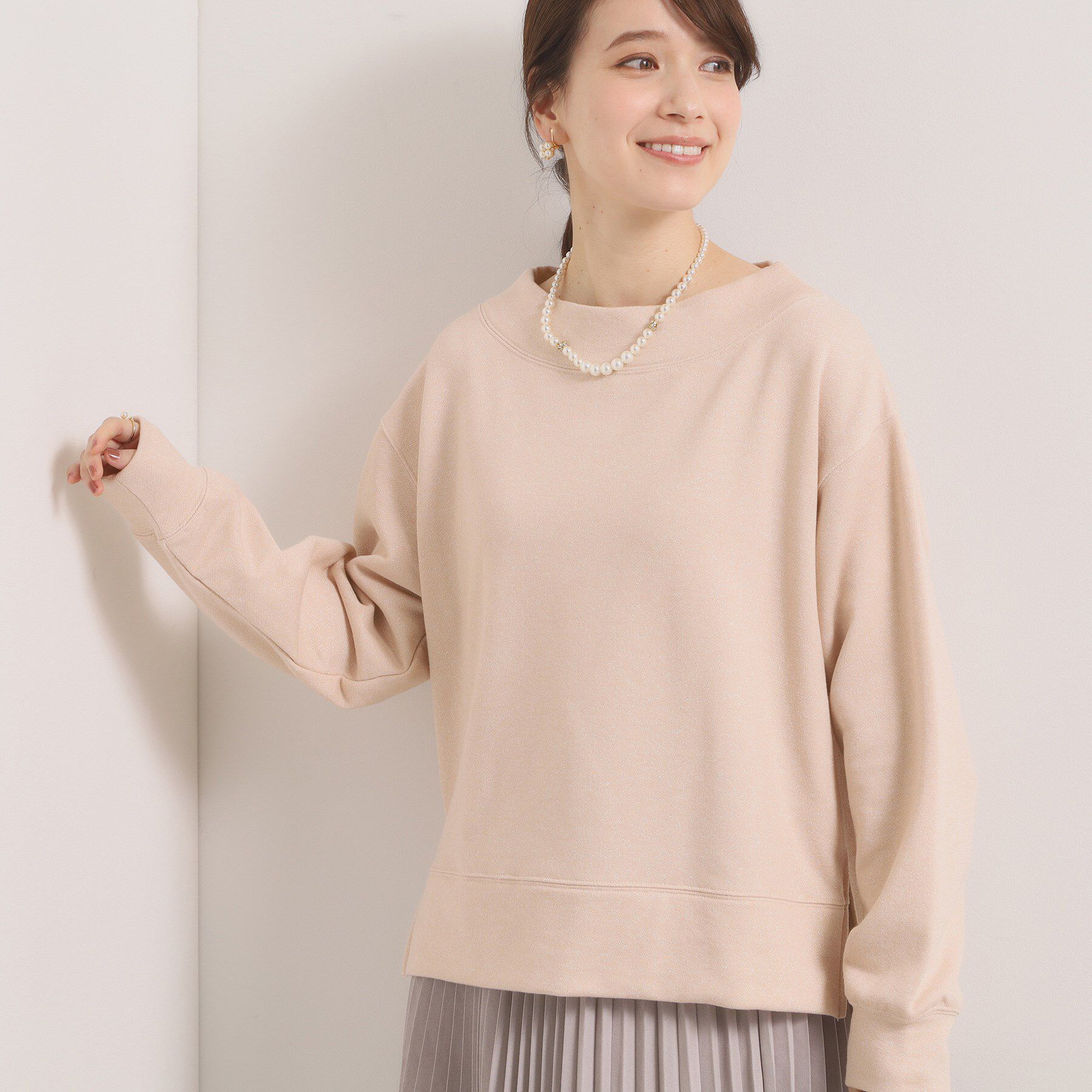 ITS&rsquo;DEMO「【洗濯機OK】ラメ裏毛プルオーバー」|Tシャツ・カットソー|