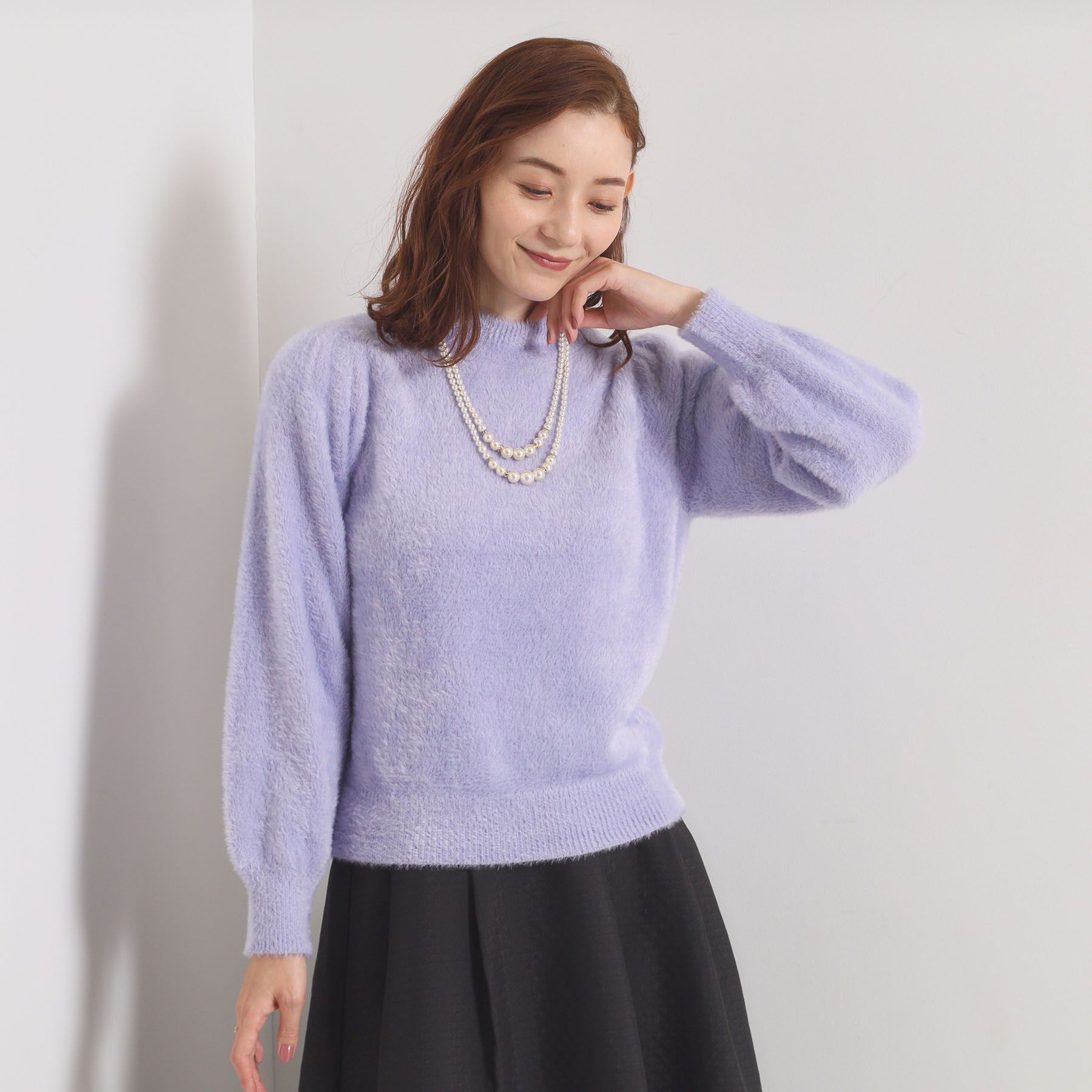 ITS&rsquo;DEMO「【手洗い可】フェザーヤーンパフスリーブニット」|ニット・セーター|