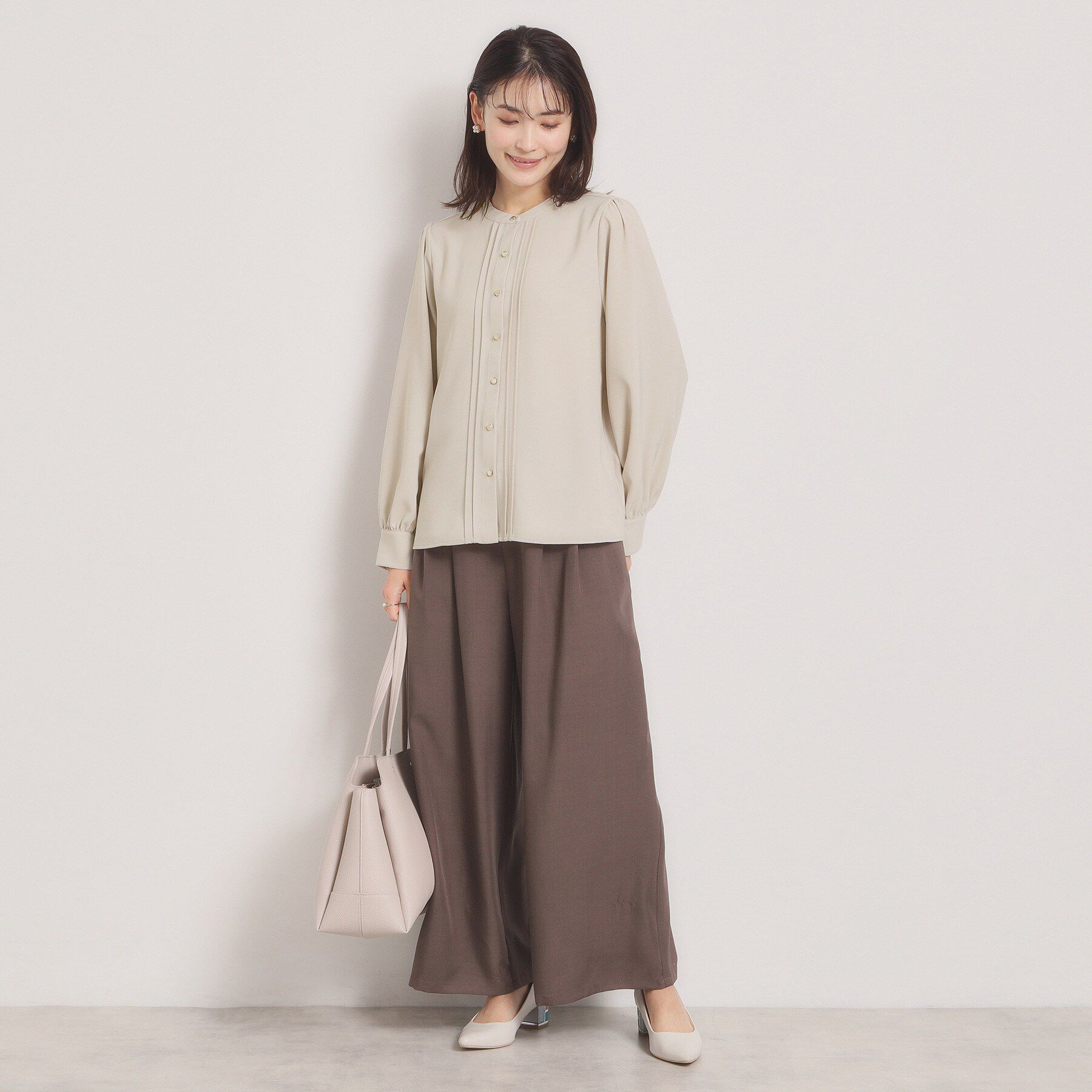 ITS&rsquo;DEMO「【手洗い可】フロントピンタックブラウス」|シャツ・ブラウス|